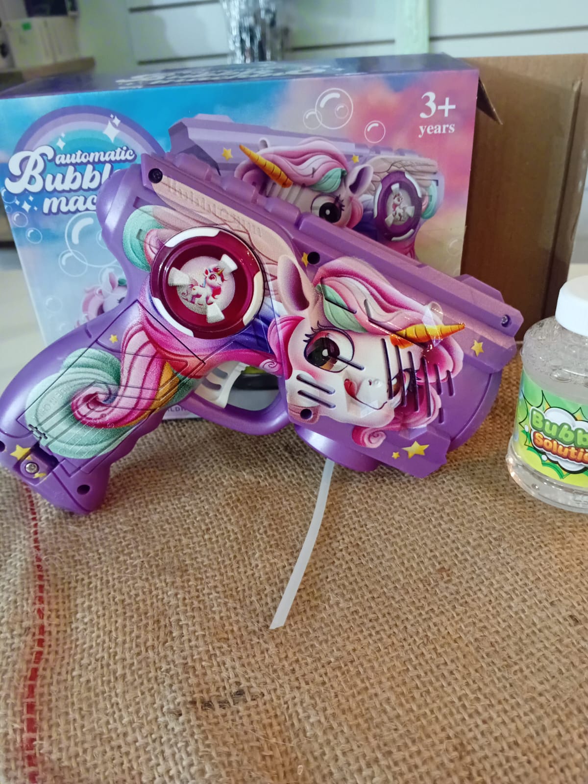  Pistola de burbujas unicornio
