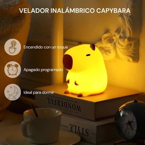 Velador inalámbrico capybara