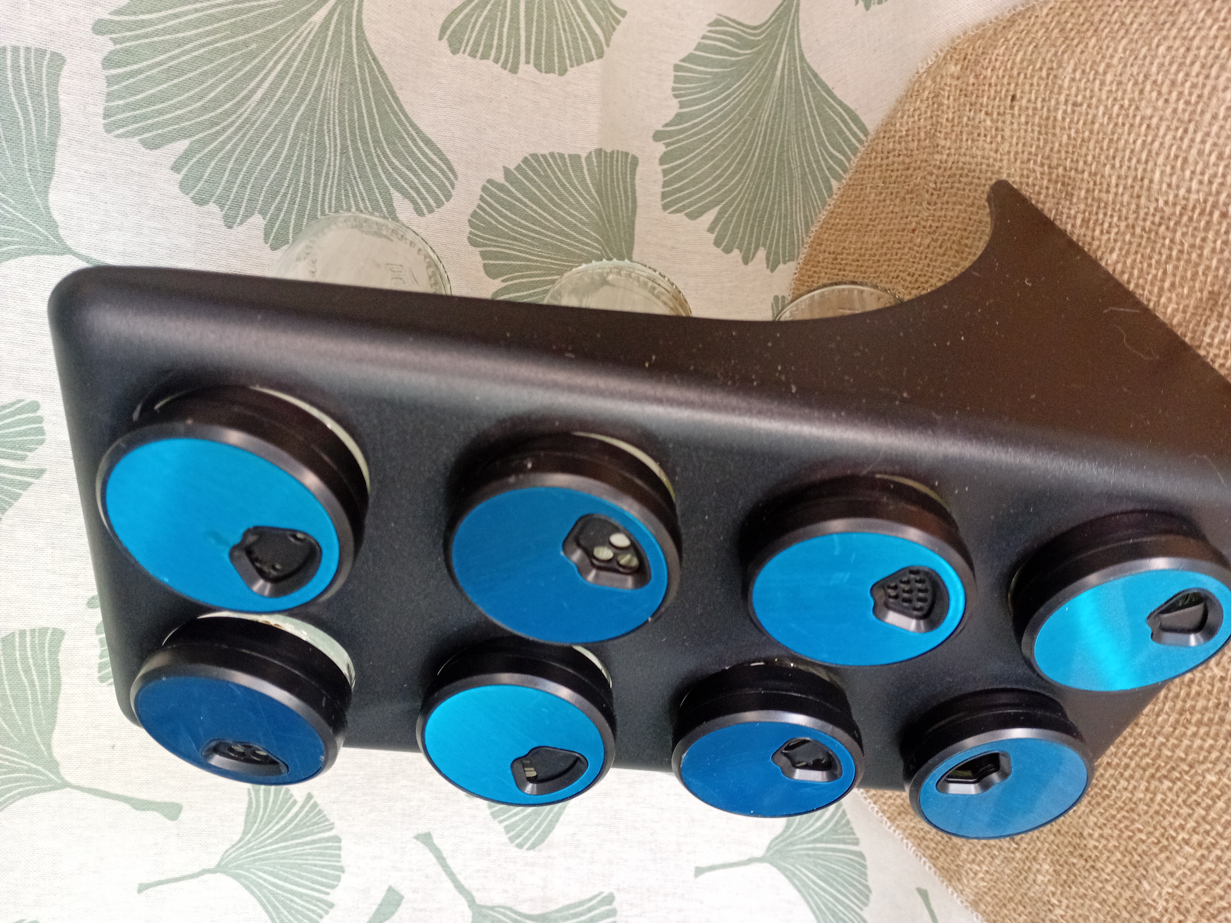 Porta especias de vidrio con soporte