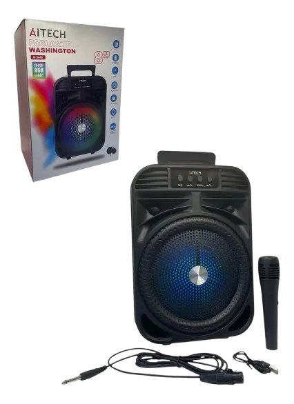 Parlante portátil bluetooth AiTech Washington 8 pulgadas