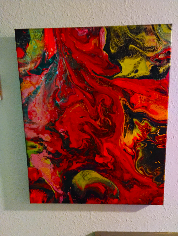 "Miasma" Abstract Acrylic Painting by Leo Zodiakk