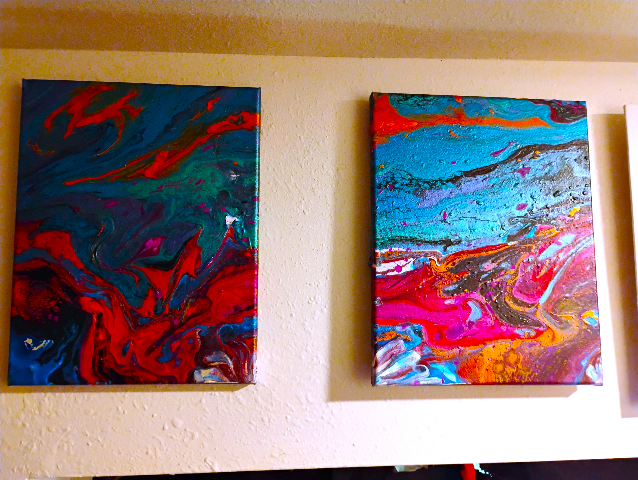 "Rights of Spring" Abstract Art Paintings Acrylic on Canvas  no 1 and 2 by Leo Zodiakk