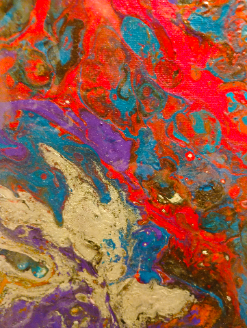 "the Elevator" Abstract Acrylic Painting by William Rogers