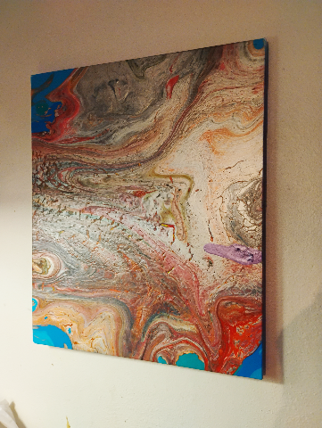 "Into the Woodchipper" Acrylic Abstract Art Painting