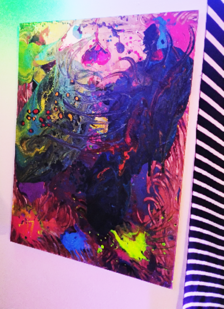 "The Battle"   Abstract Art Acrylic Painting by Leo Zodiakk circa 2024