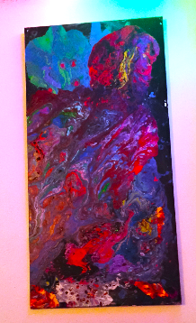 "Autumnal Equinox" Sister Abstract Acrylic Paintings circa 2024