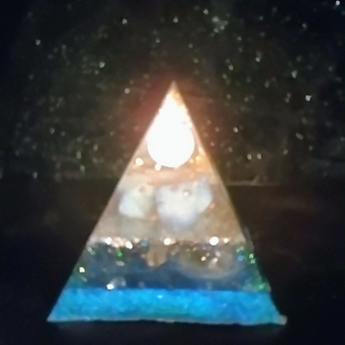 Eye of Horus Gemstone Pyramid