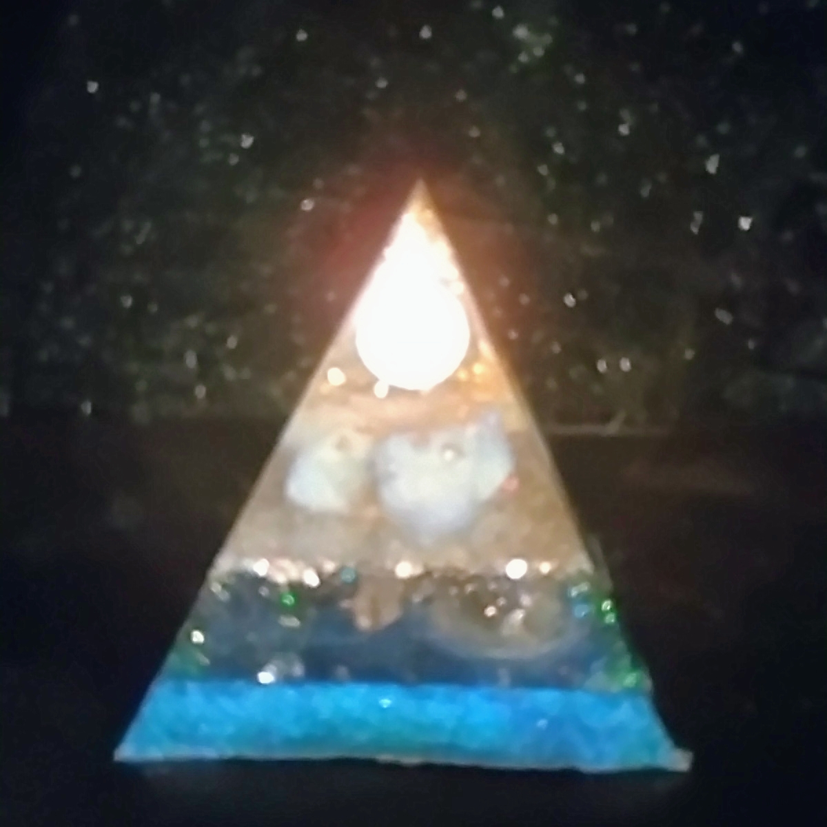 Eye of Horus Gemstone Pyramid