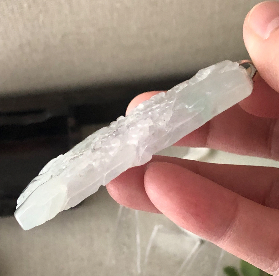 Transparent Icy Grade Jadeite Natural Scene Pendant, New
