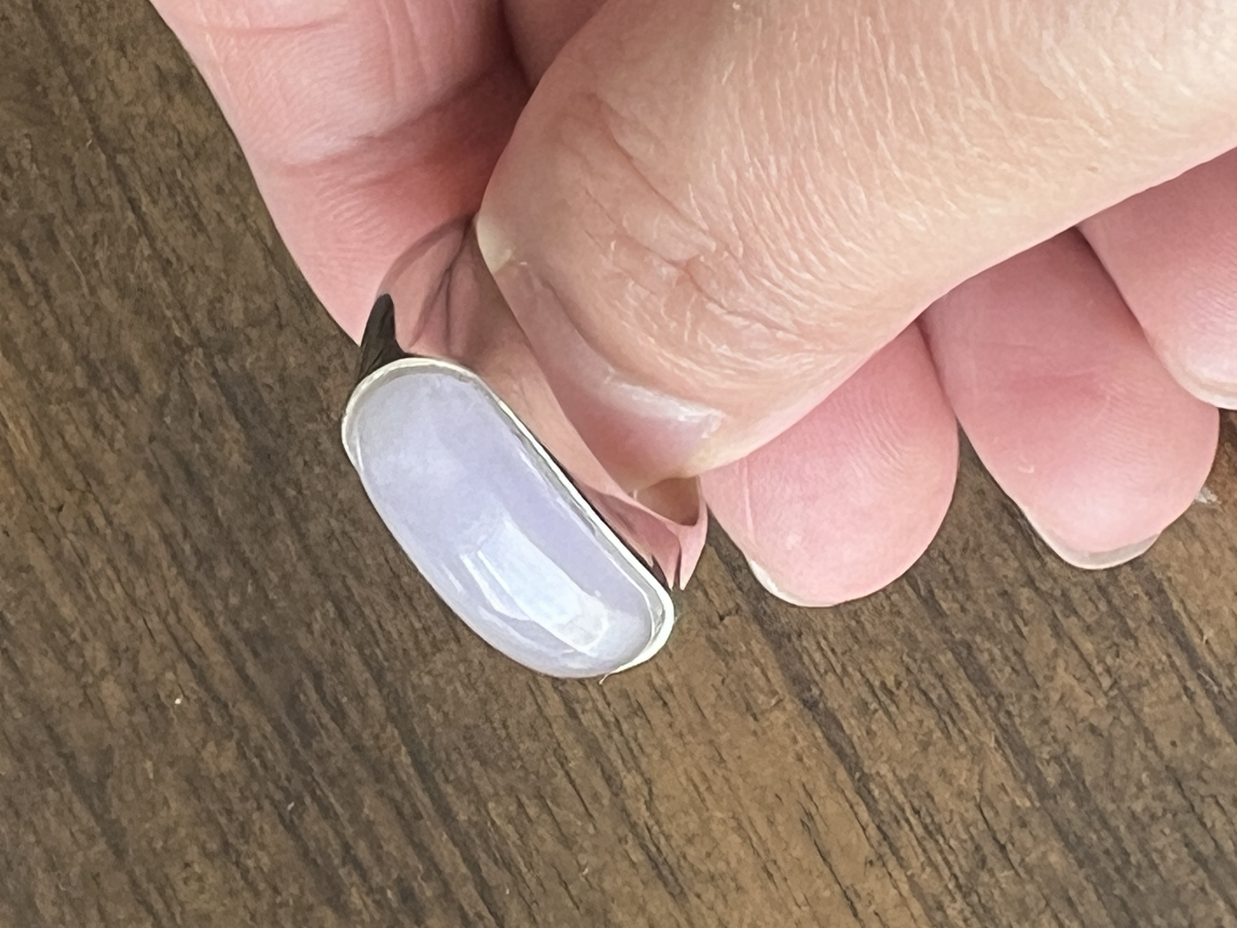 Lavender Color Jadeite 14K White Gold Ring