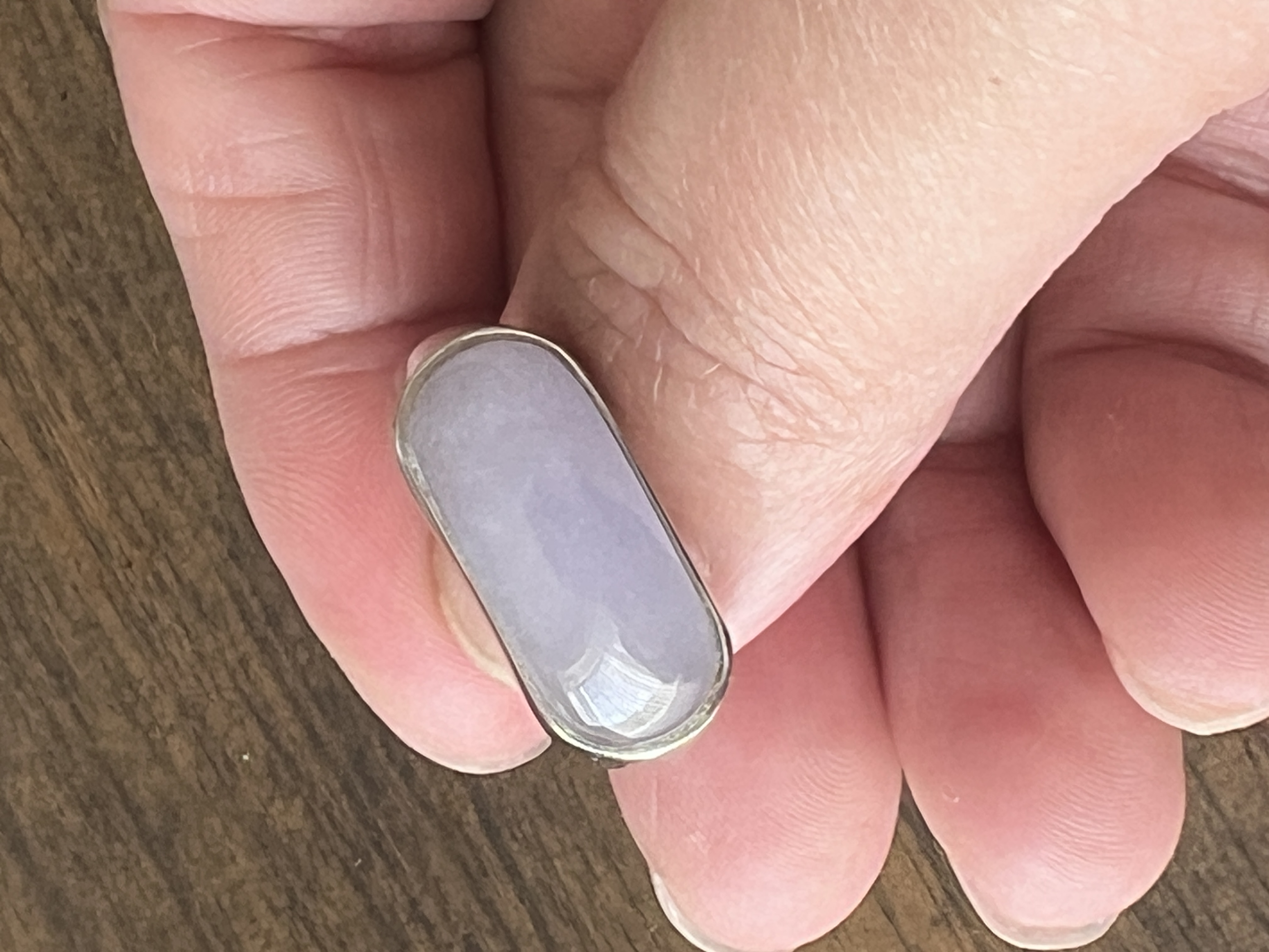 Lavender Color Jadeite 14K White Gold Ring