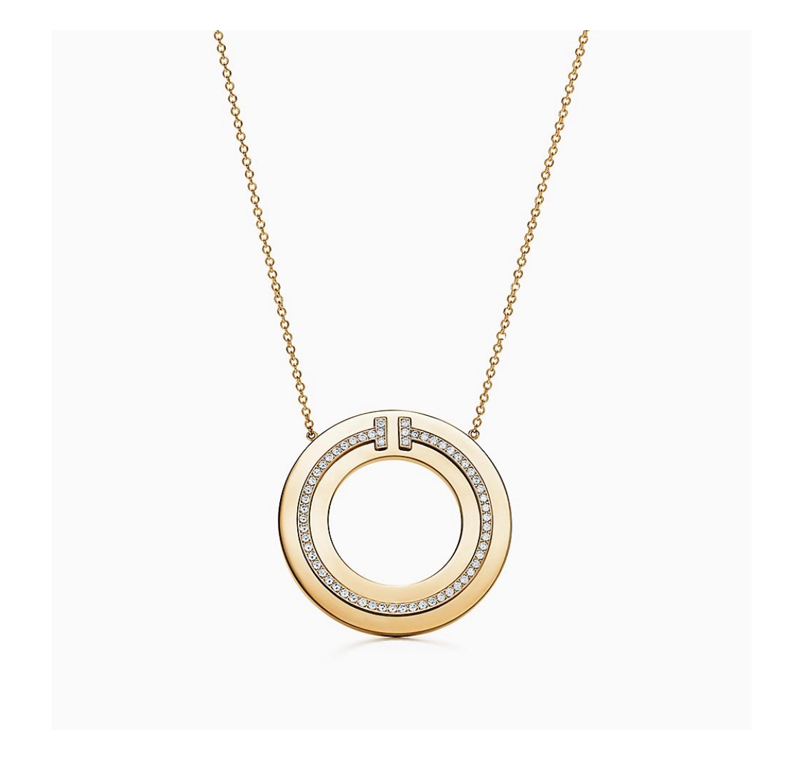 Tiffany Diamond Circle Pendant Necklace
