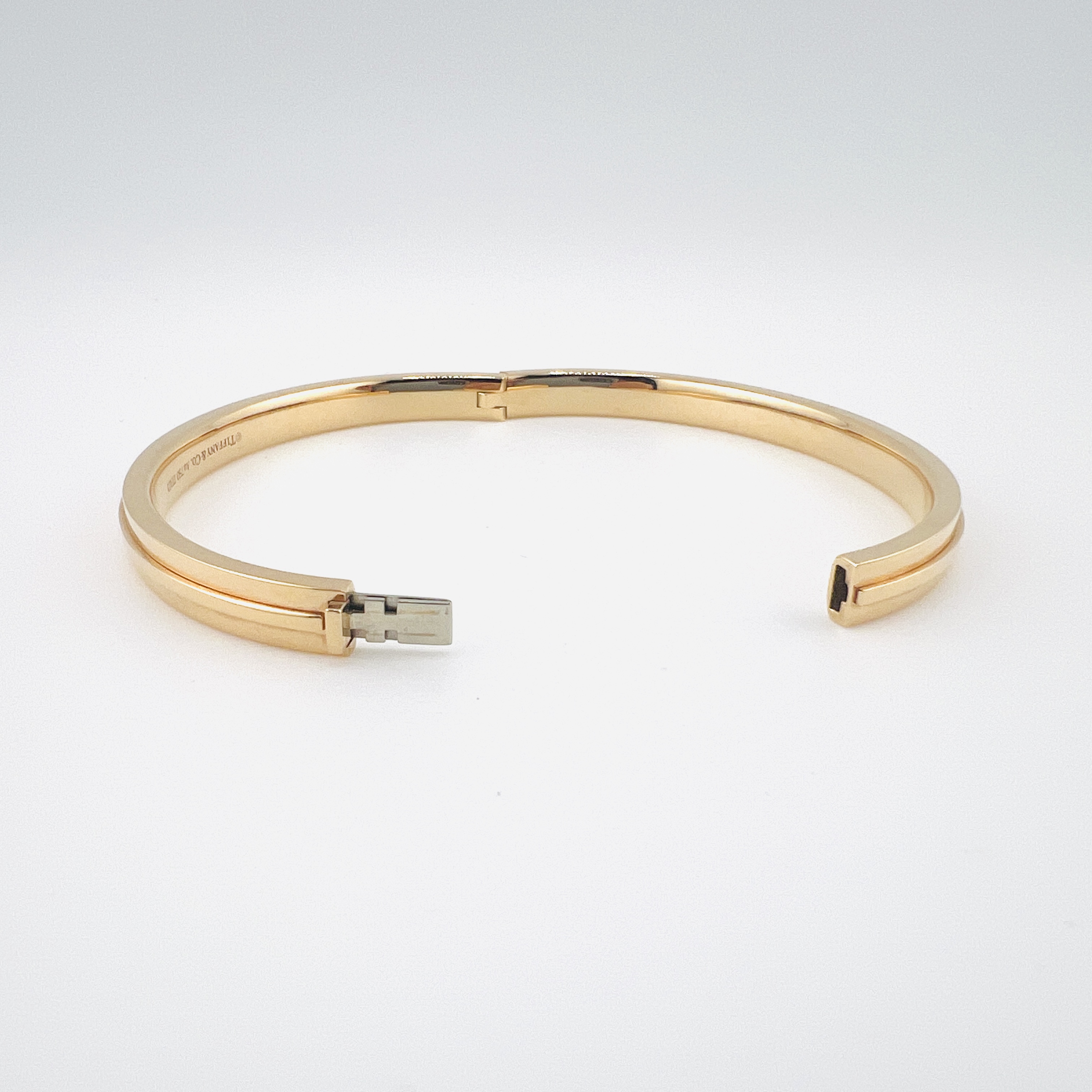 18K Rose Gold Tiffany T Hinge Bangle