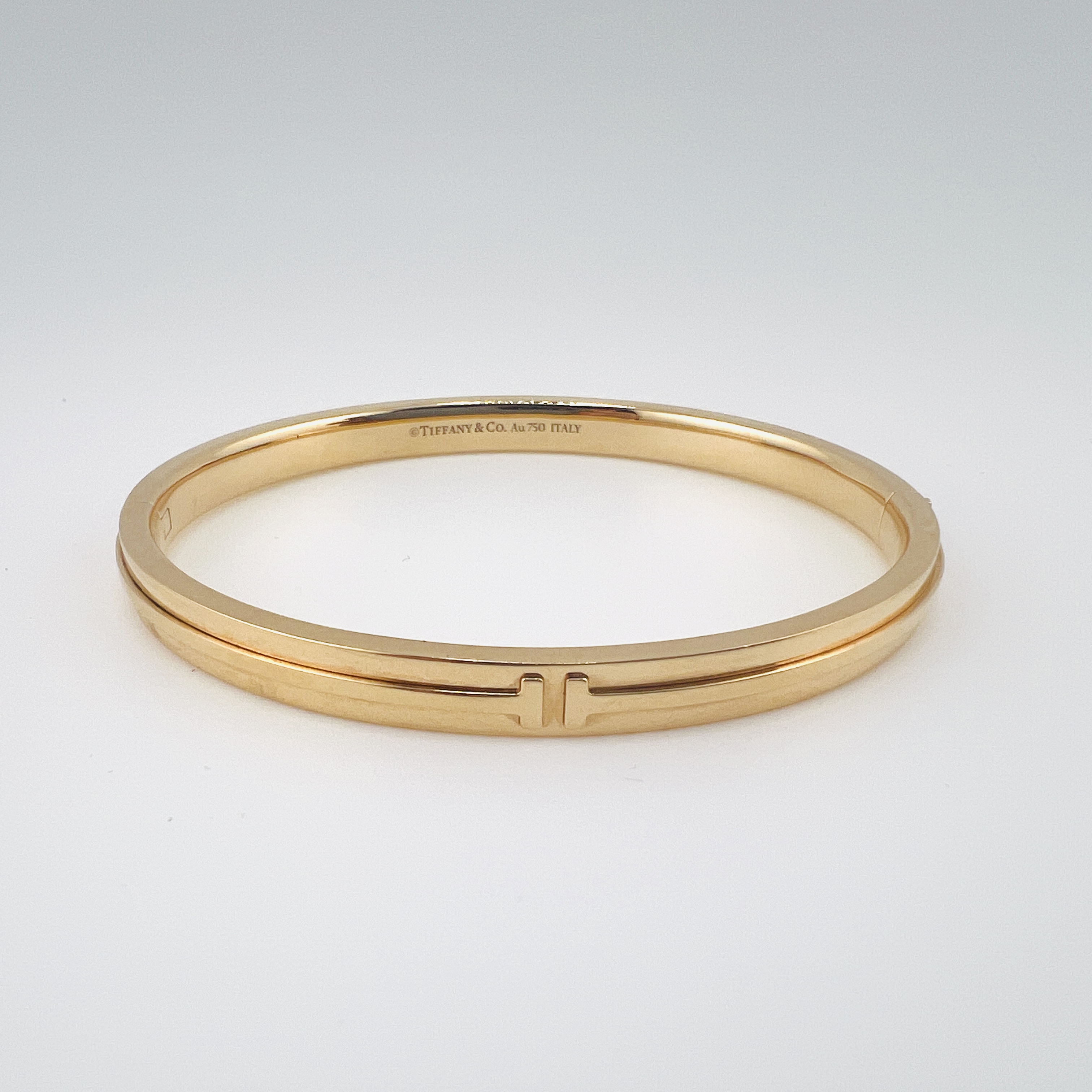 18K Rose Gold Tiffany T Hinge Bangle
