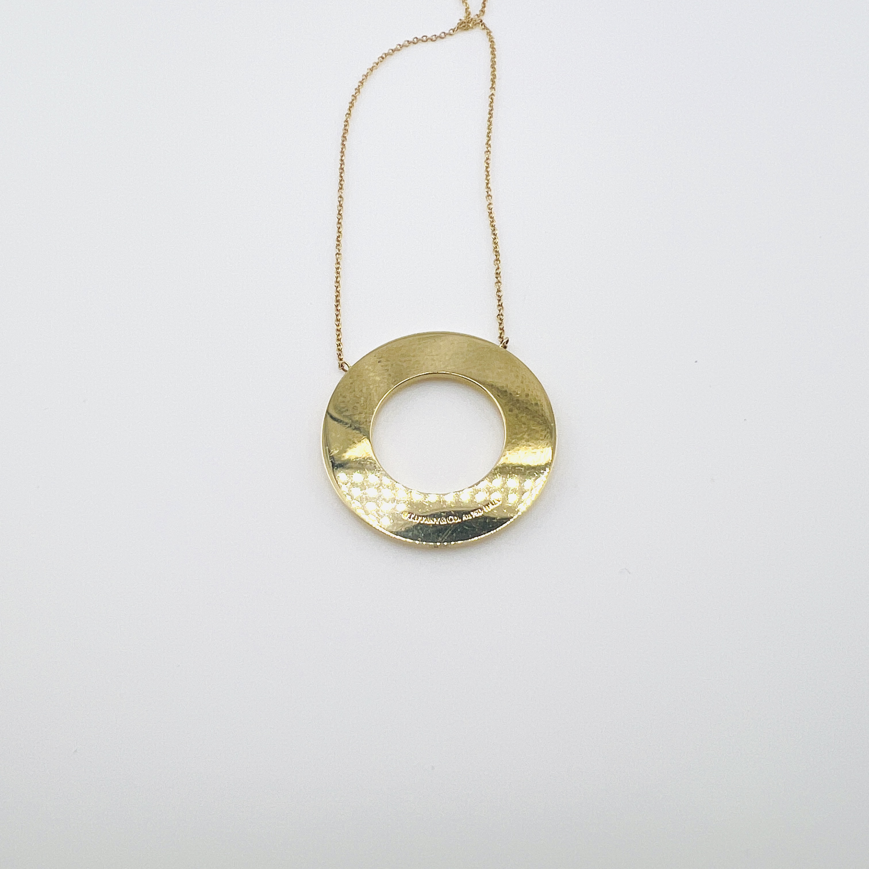 Tiffany Diamond Circle Pendant Necklace