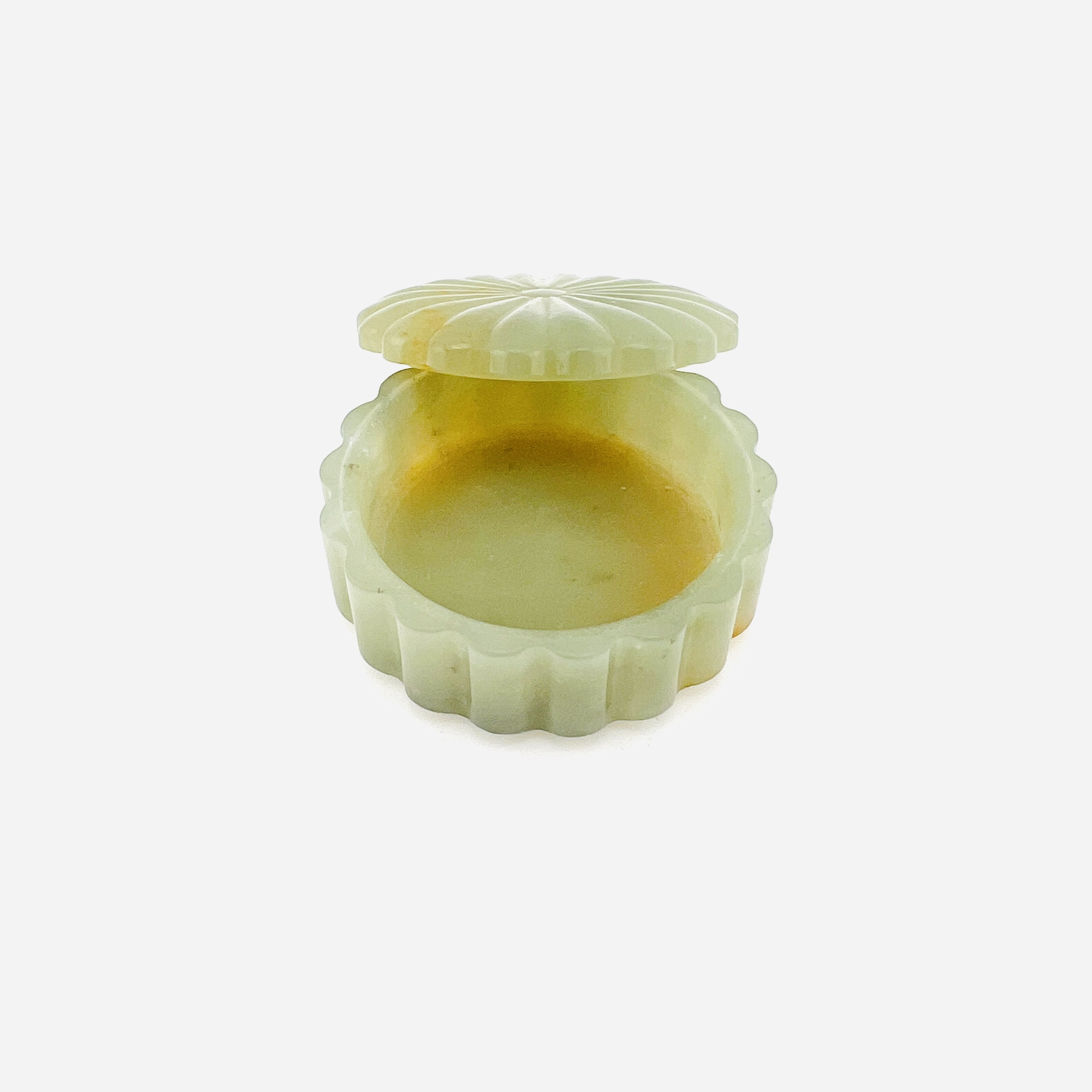 Antique Spreading Gold Heitian Jade Jewelry Box