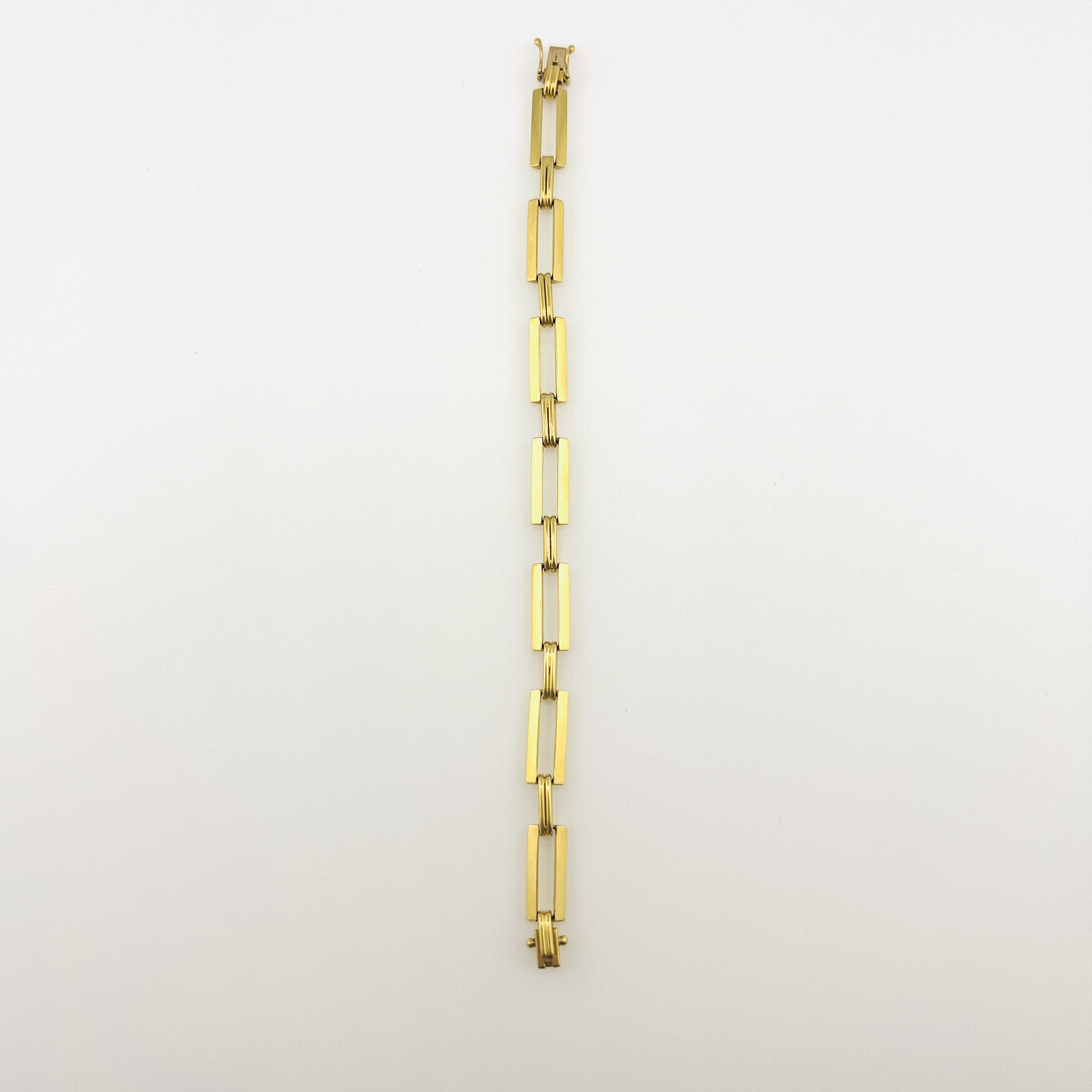 18K Yellow Gold Link Bracelet, Vintage