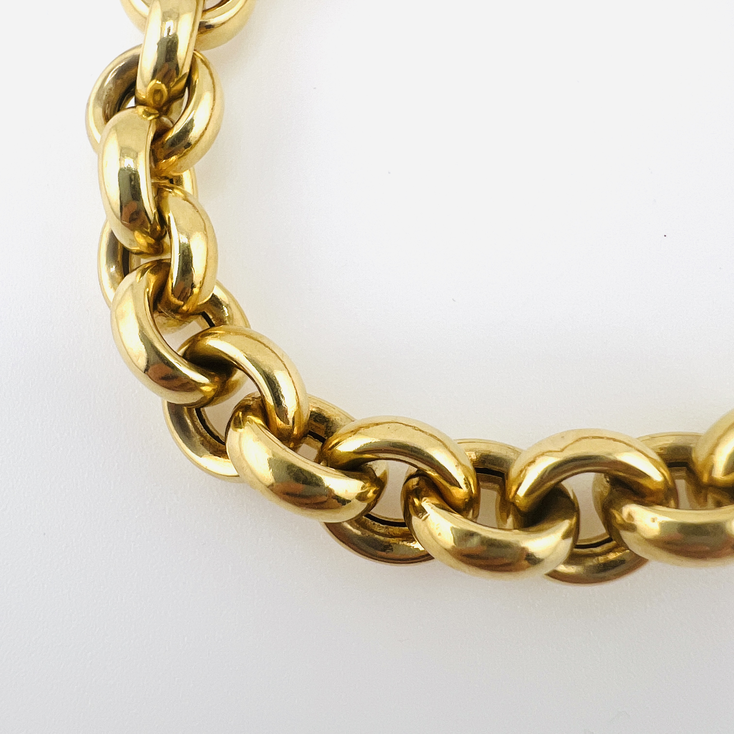 18K Yellow Gold Chain Bracelet, Vintage