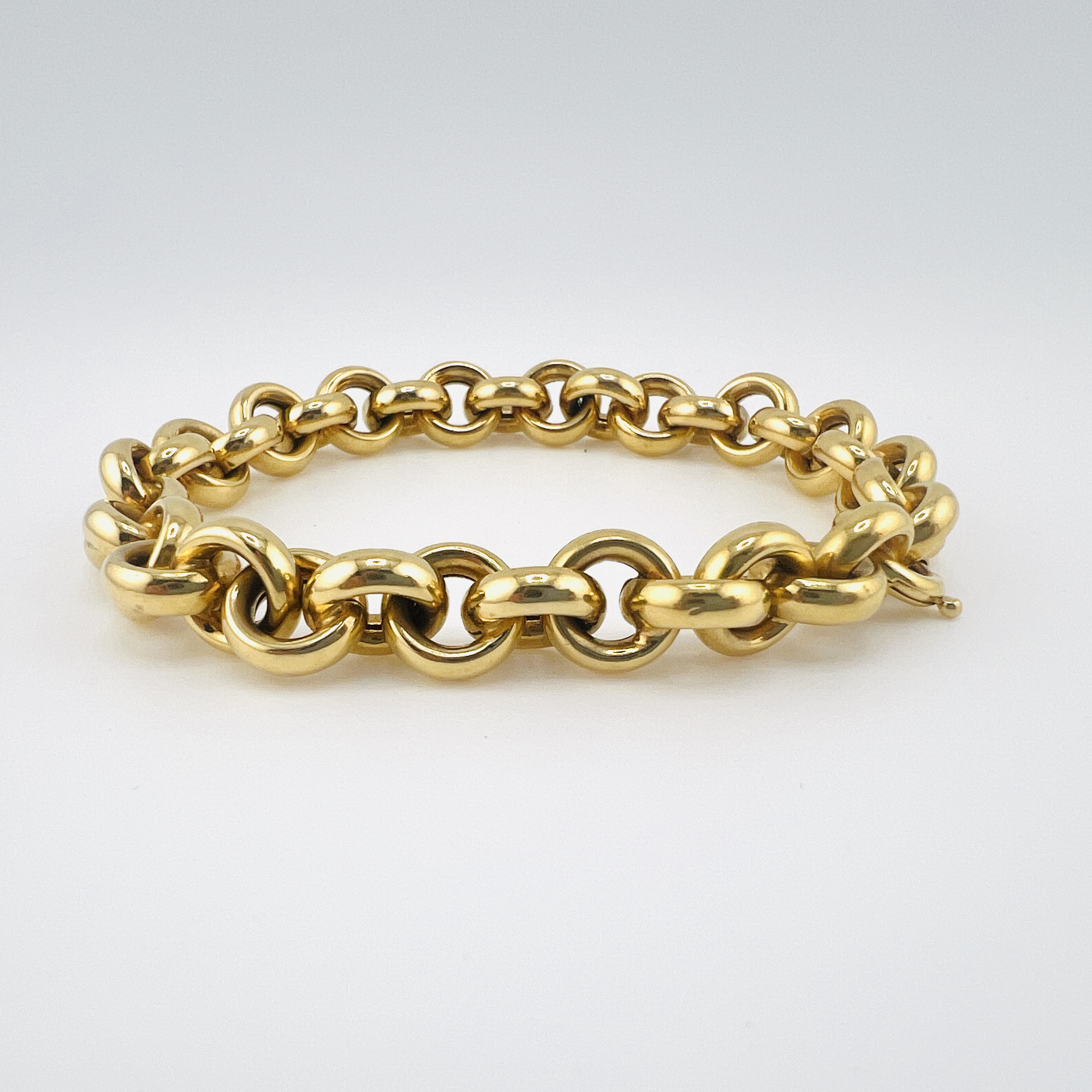 18K Yellow Gold Chain Bracelet, Vintage