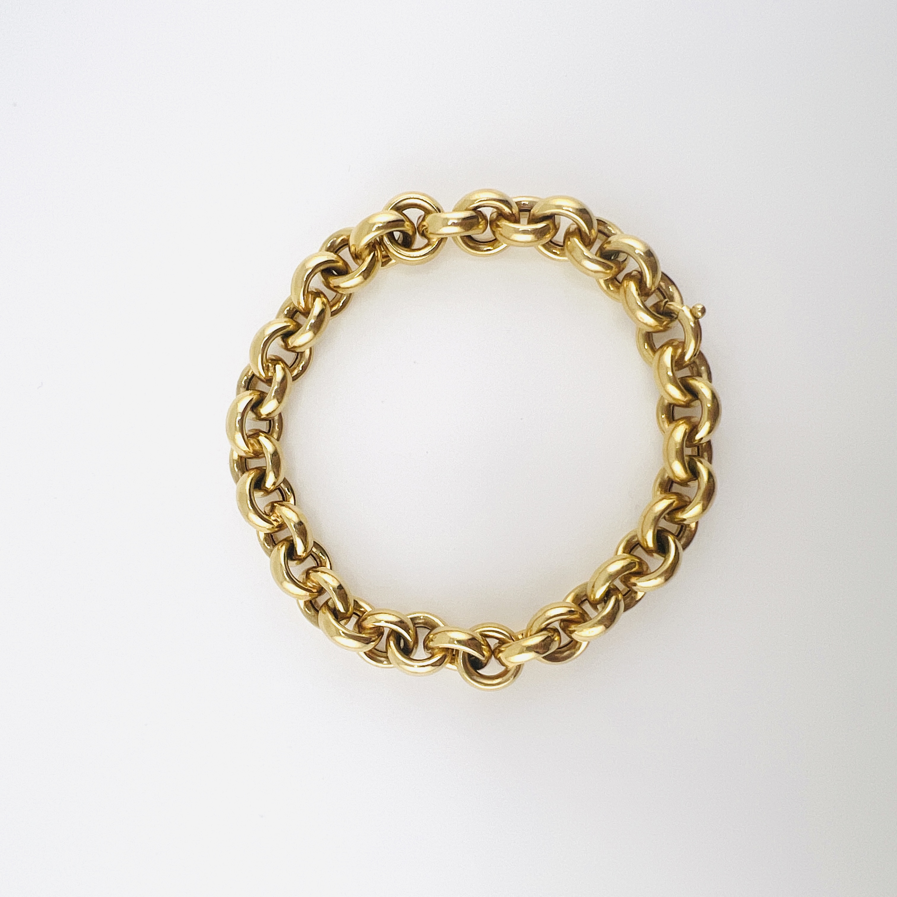 18K Yellow Gold Chain Bracelet, Vintage