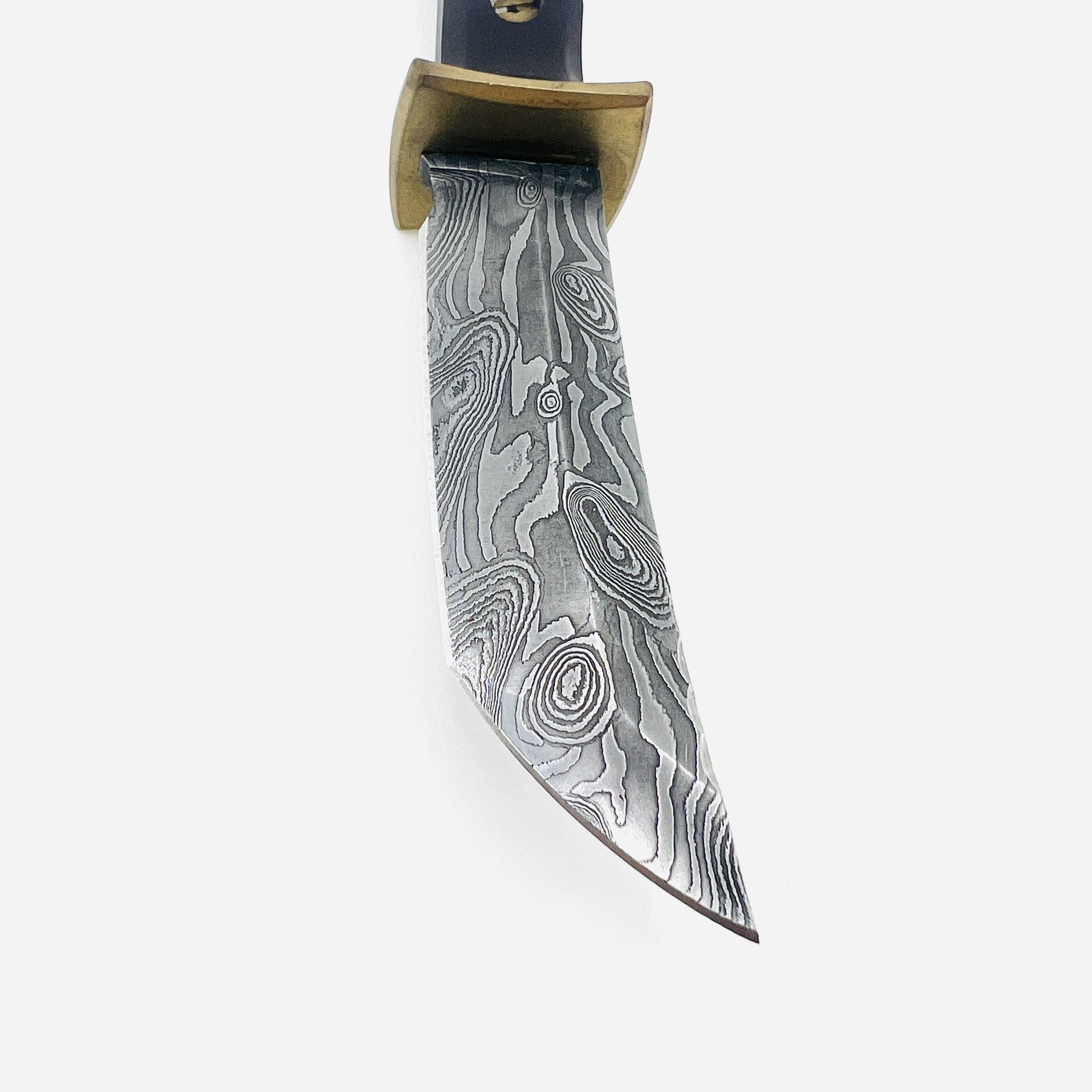 Damascus steel tanto with customized leather sheath