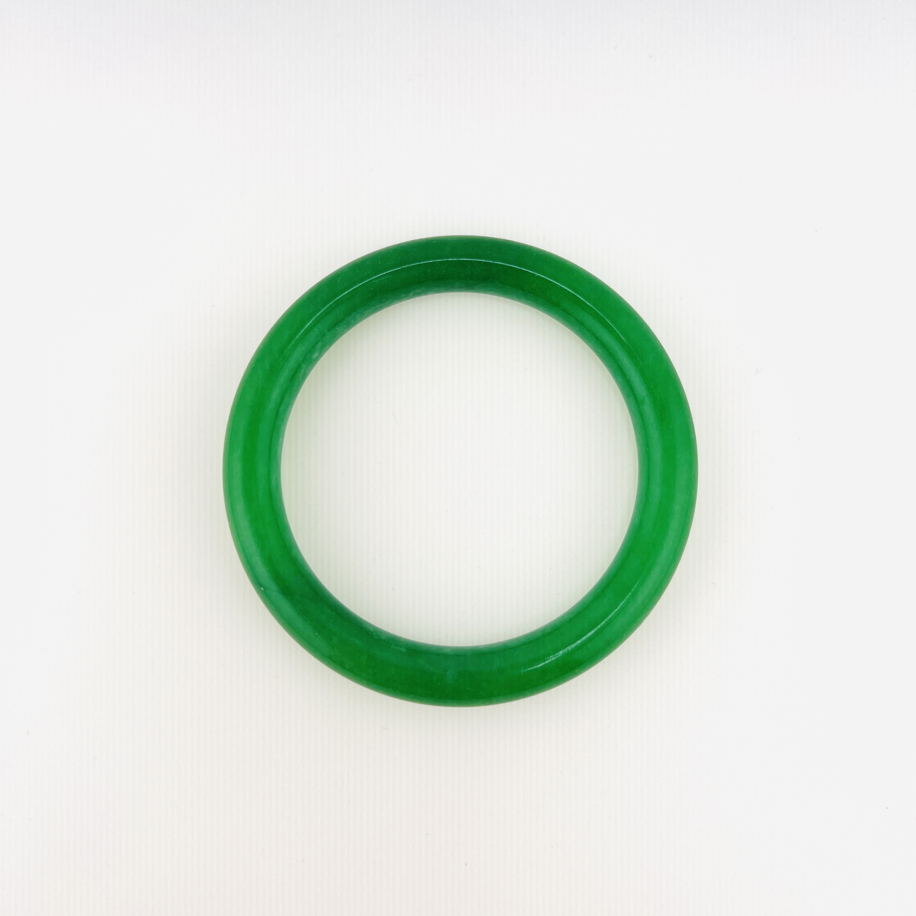 Imperial green natural jadeite princess bangle, 61mm 