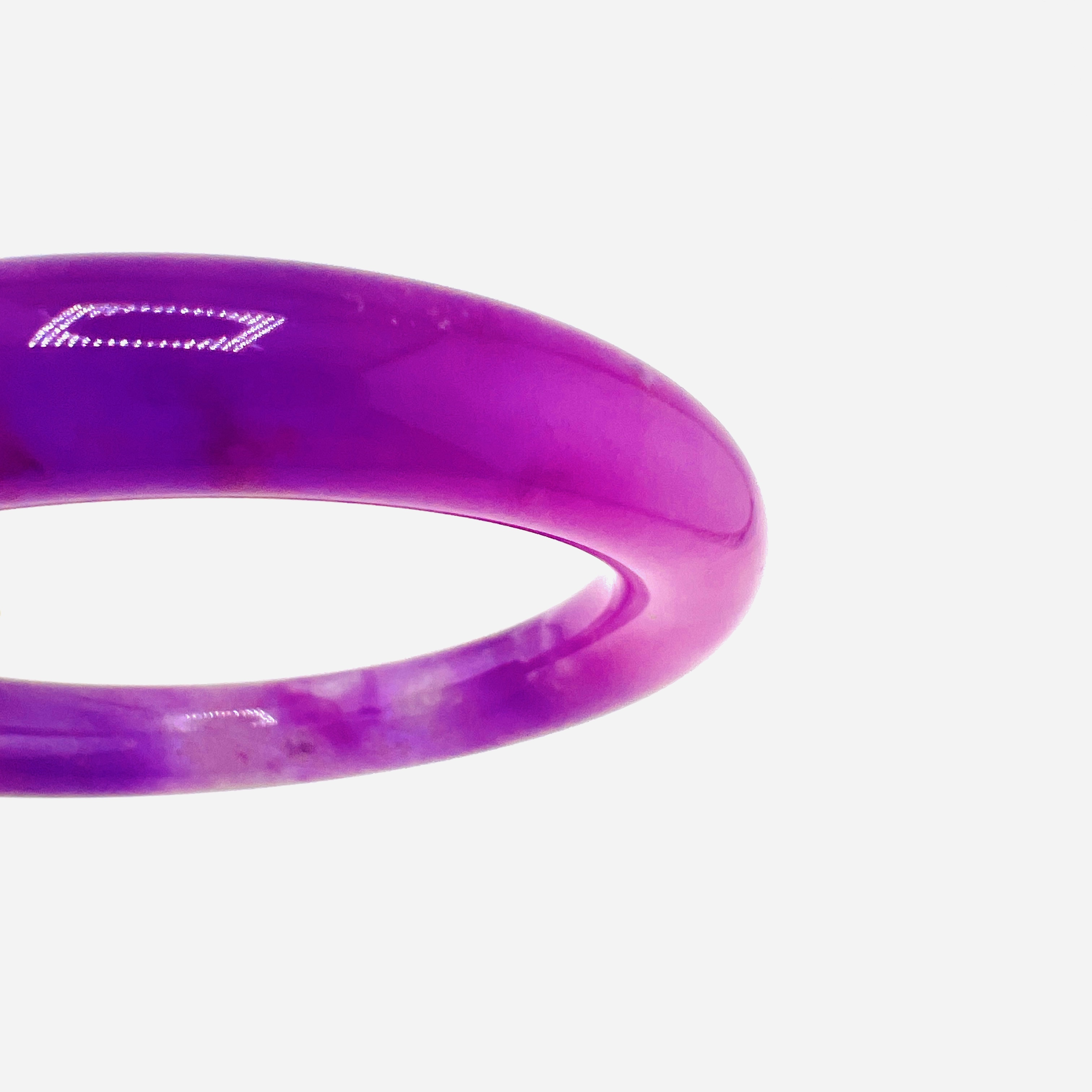 Grade A lavender purple jadeite princess bangle, 58mm