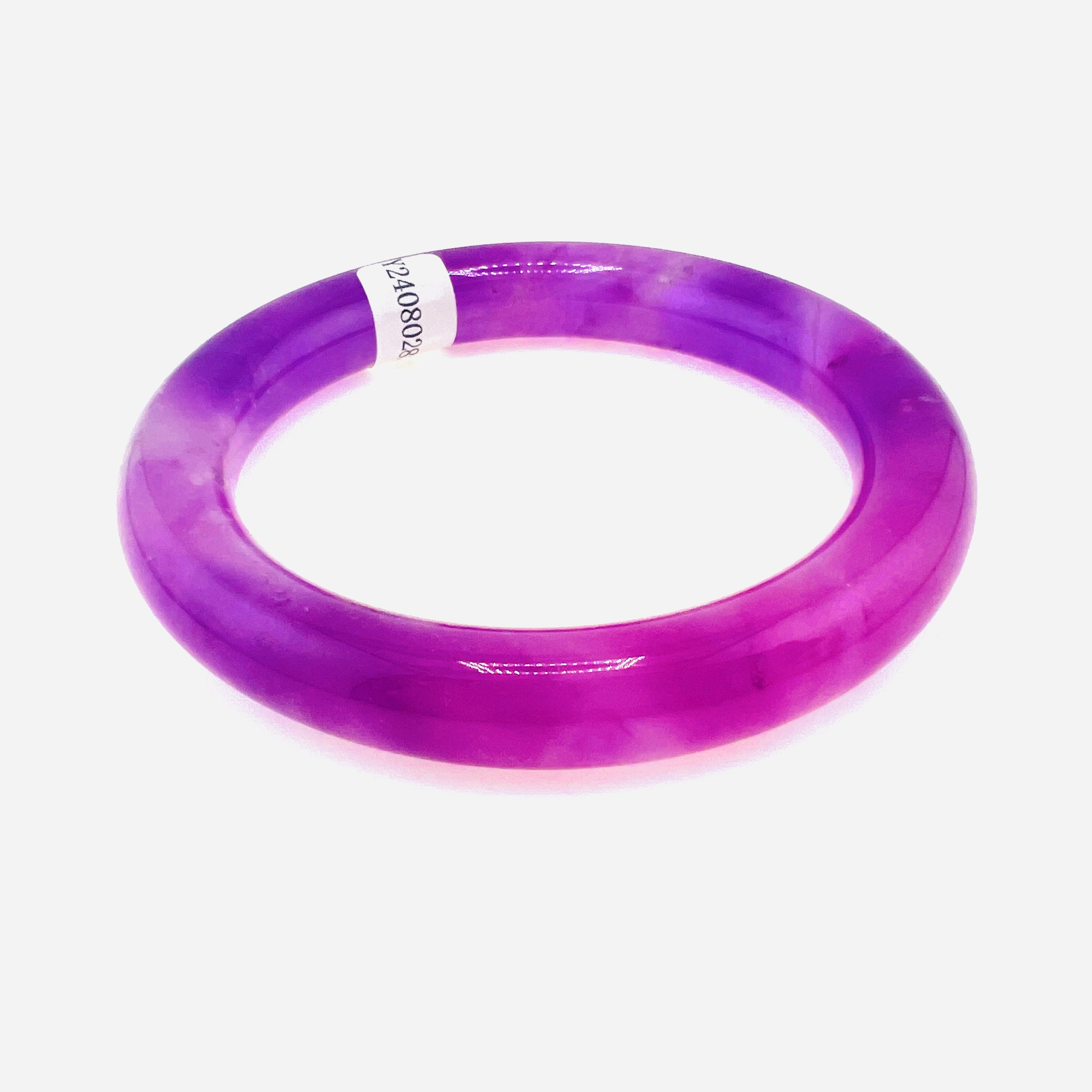 Grade A lavender purple jadeite princess bangle, 58mm