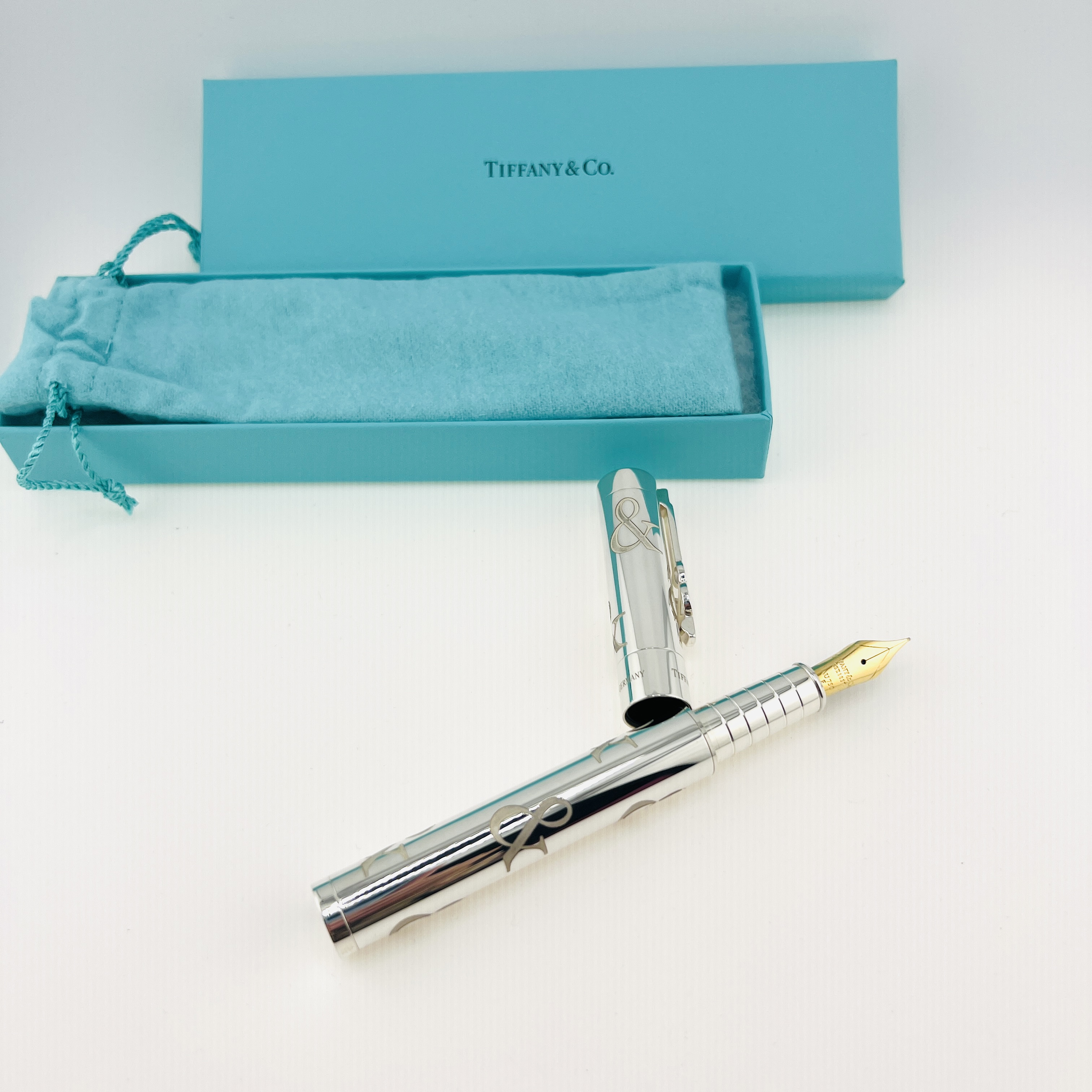 Tiffany & Co. fountain pen in sterling silver and gold tip