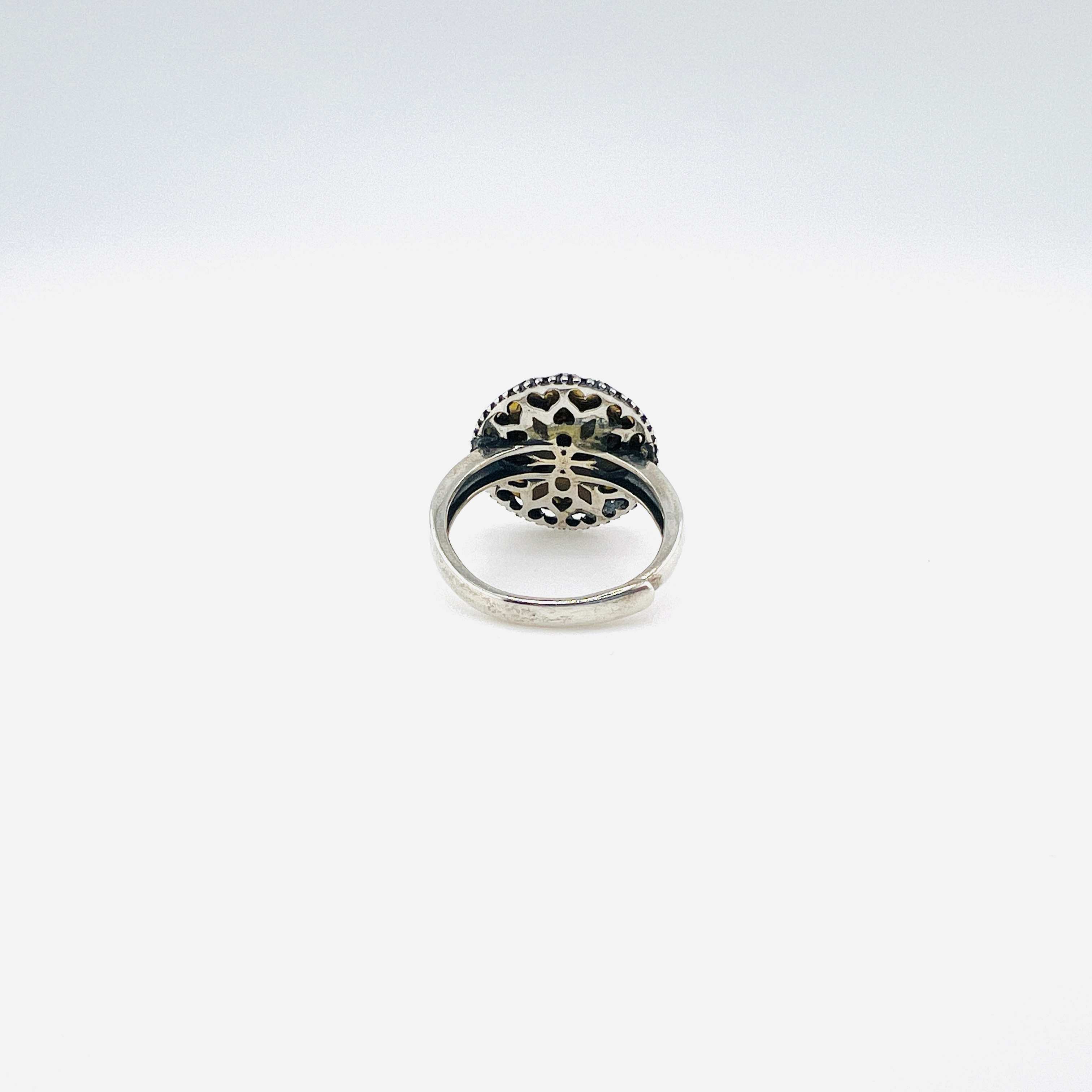 24K gold Panda coin in crown ring