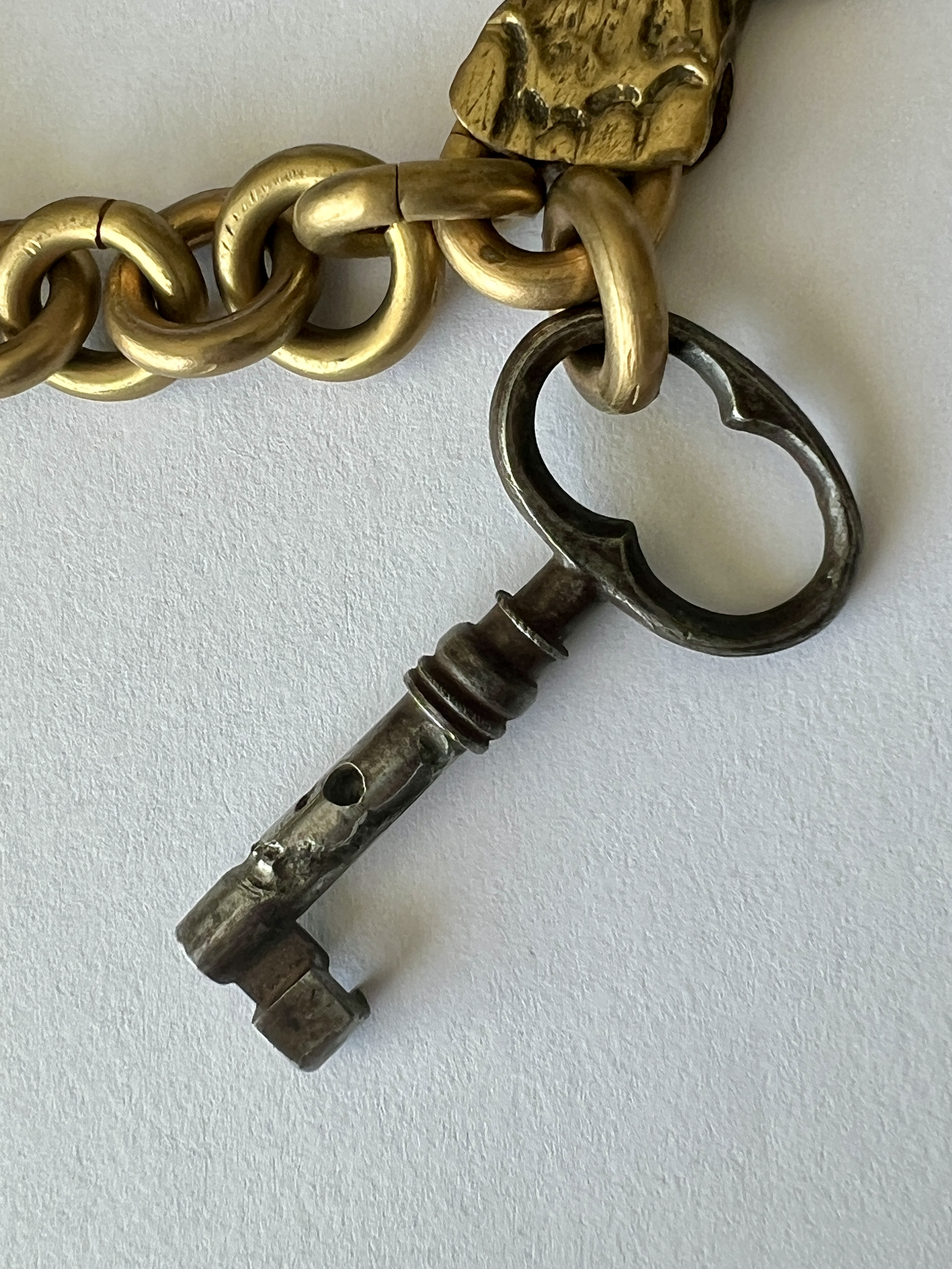 Bad to the bone death skull keychain, 14"