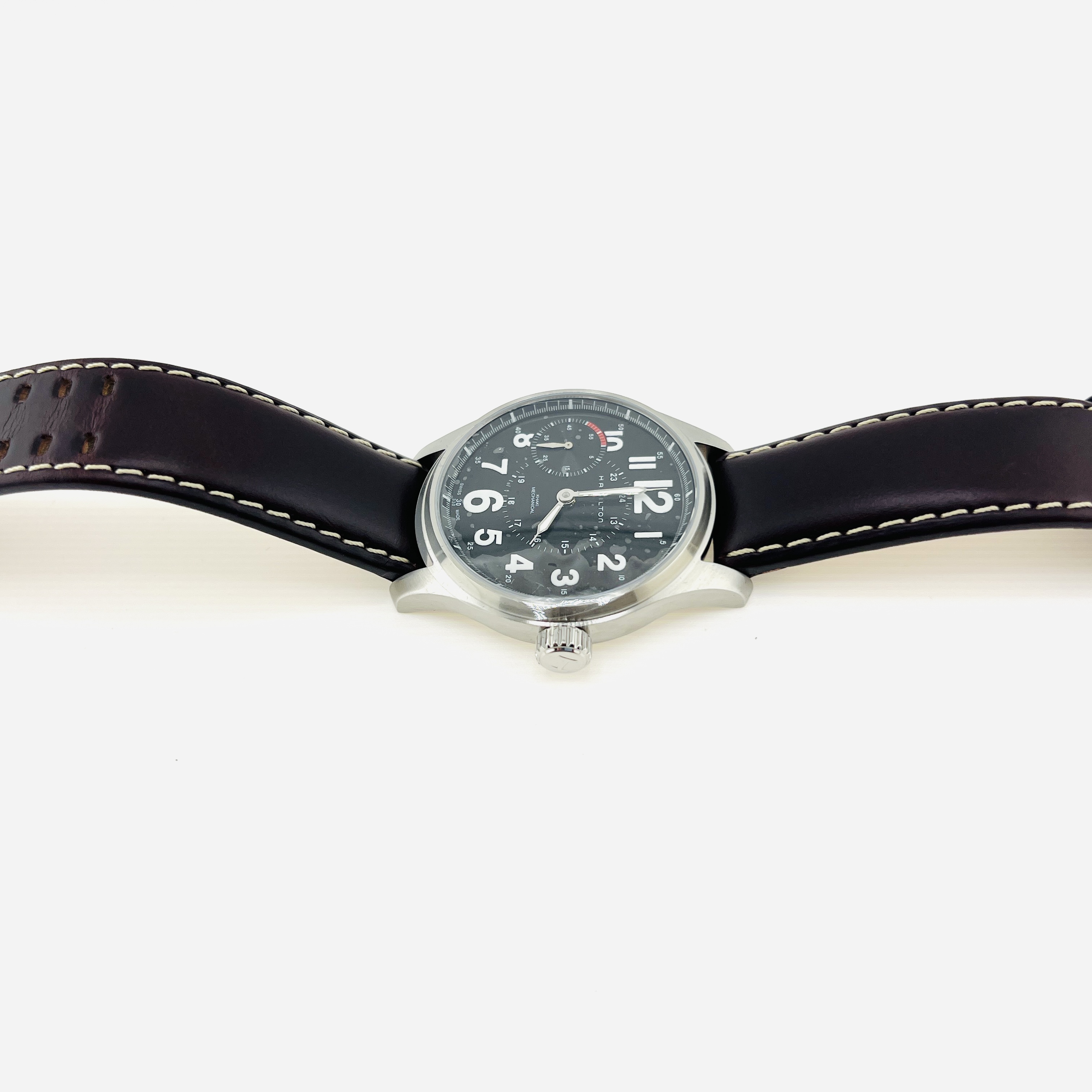 Hamilton Khaki mechanical automatic watch with see-through back
