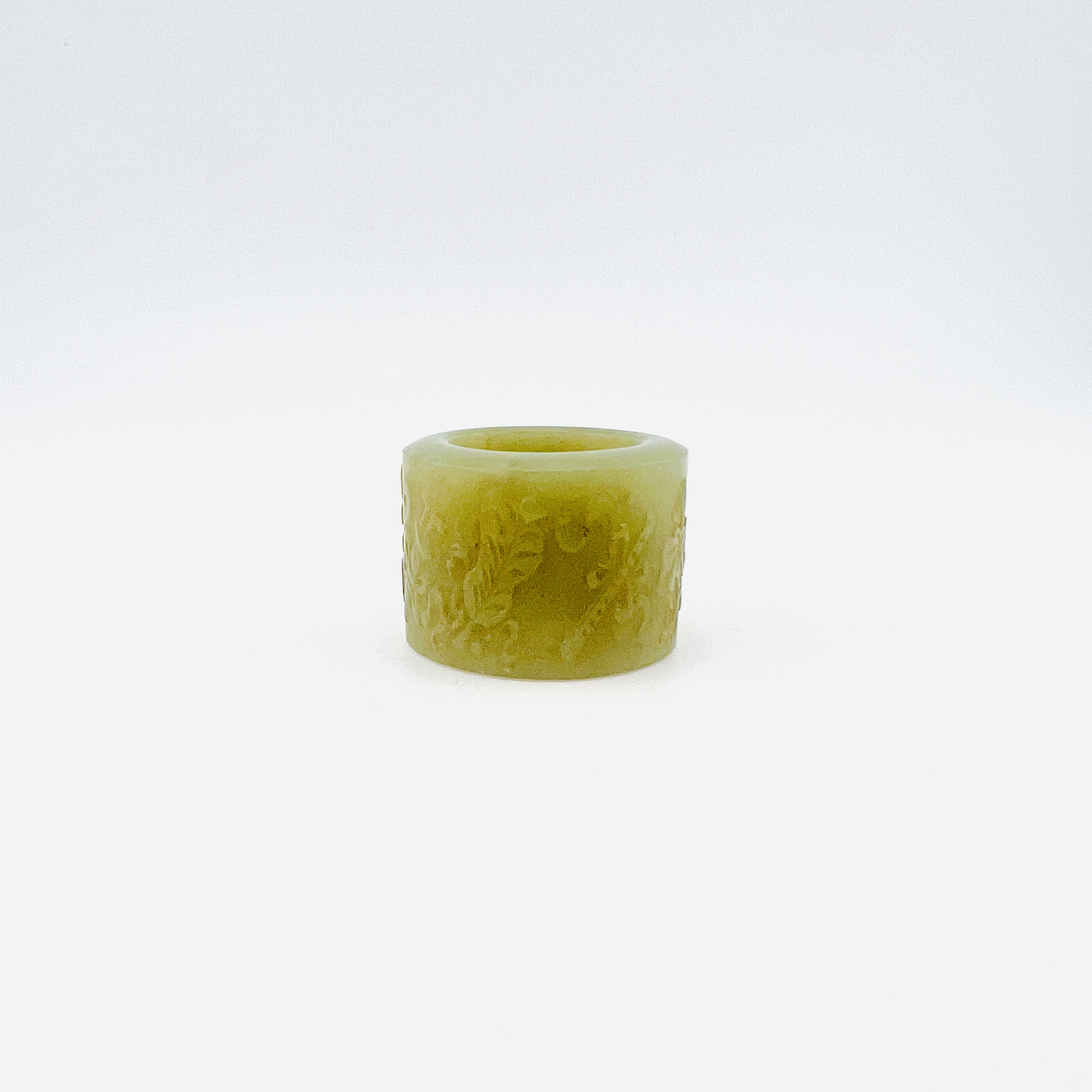 Antique jade wide band thumb ring