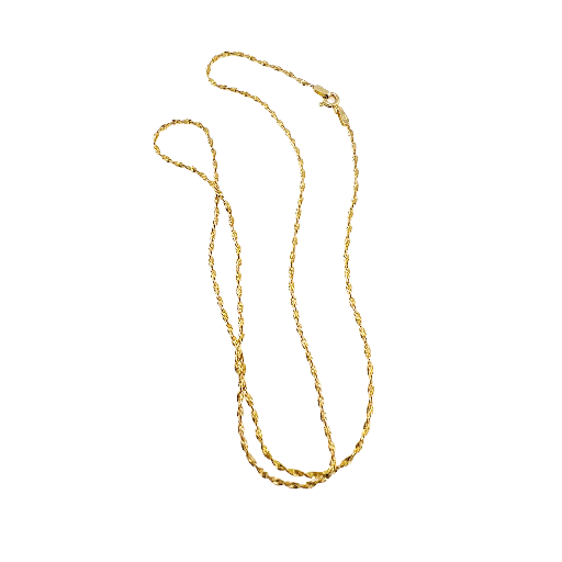 Multi-facets Italian rope chain in 14K gold, 20 inches