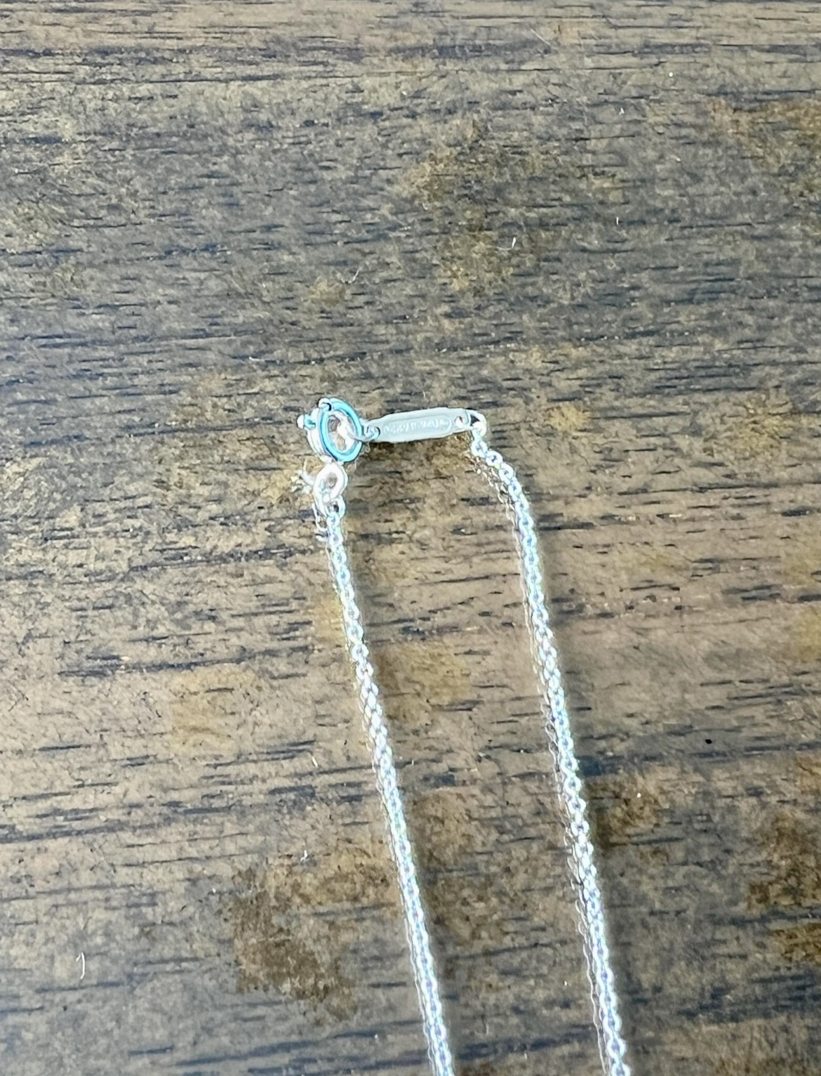 Tiffany & Co. Double Heart pendant necklace in Rubbed and sterling silver, 16 inches