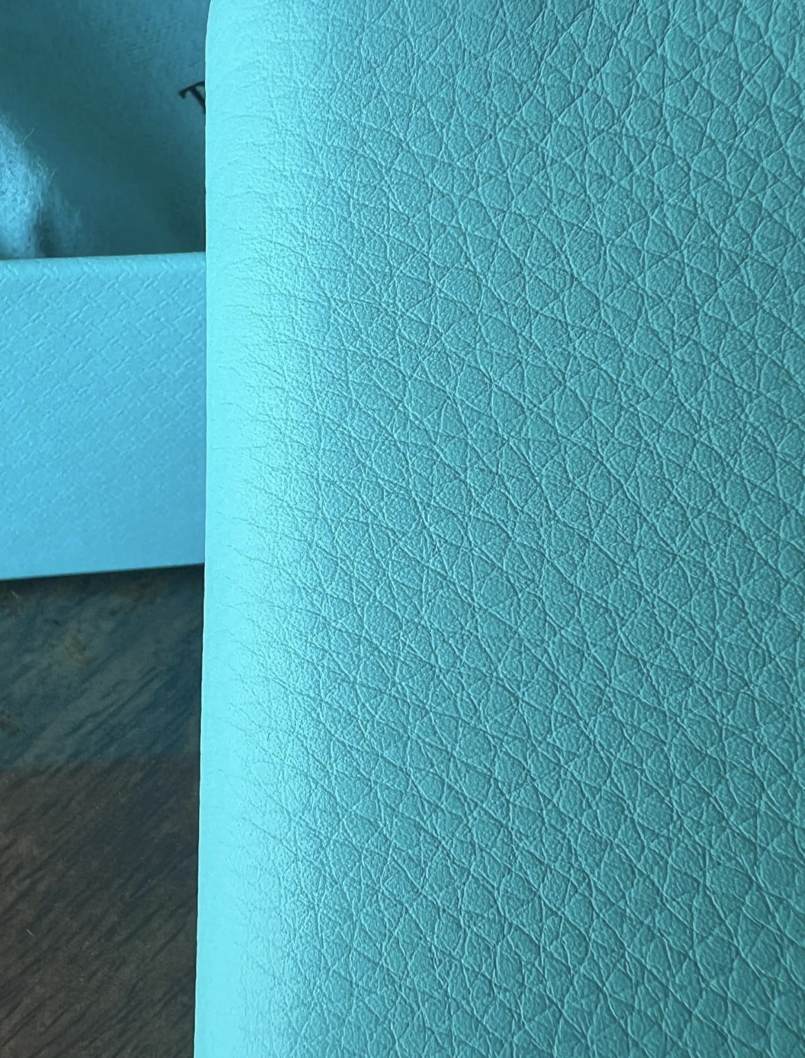 Tiffany & Co. blue leather folding wallet