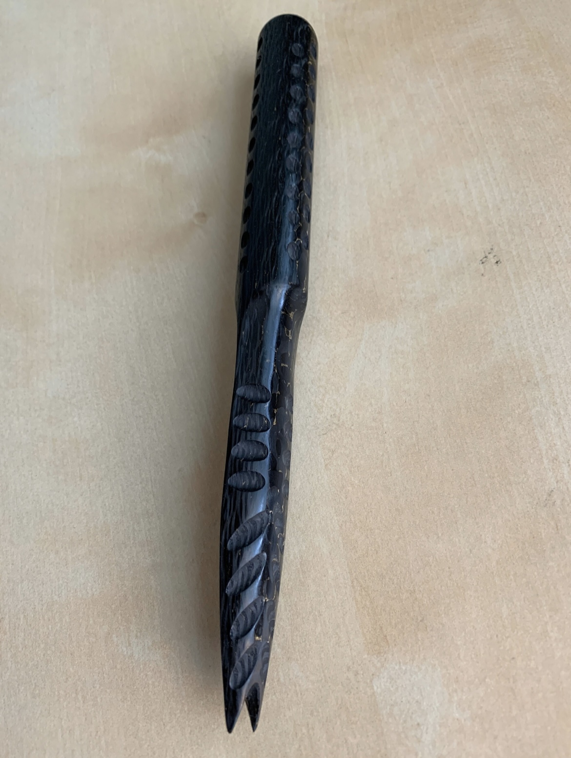 King Cobra carbon fiber practice dagger with Napa leather sheath