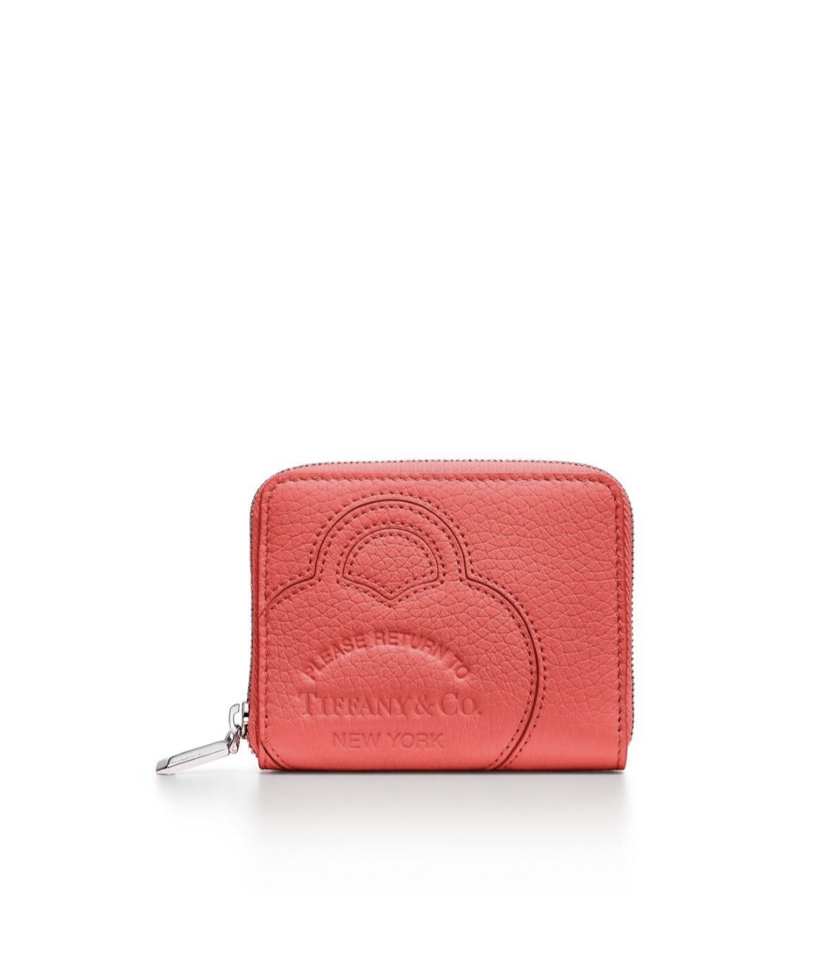 Tiffany & Co. Red leather zip wallet