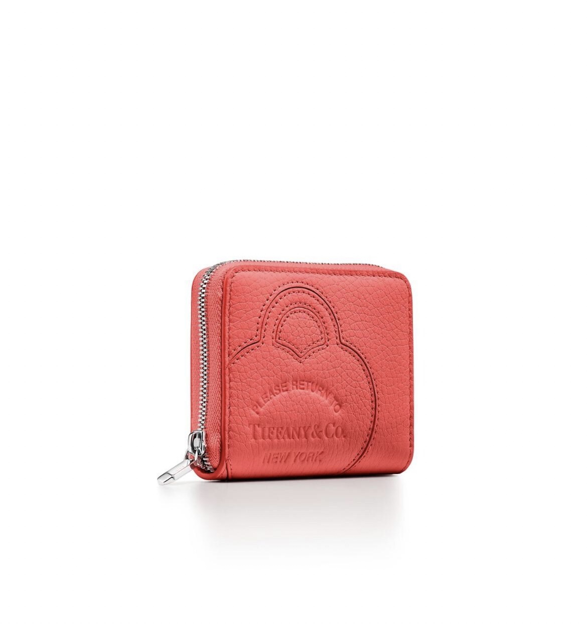 Tiffany & Co. Red leather zip wallet