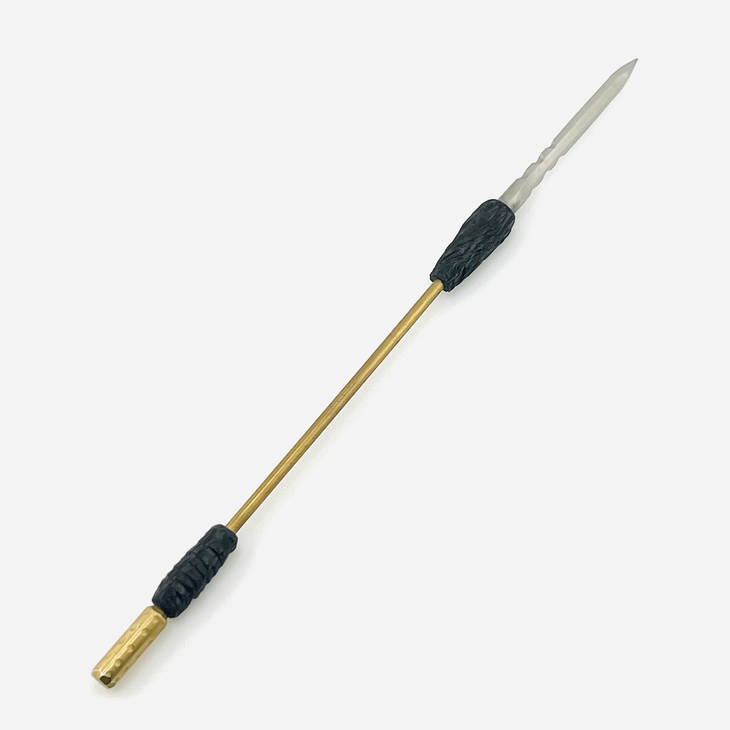 Miniature Titanium brass and carbon fiber display spear