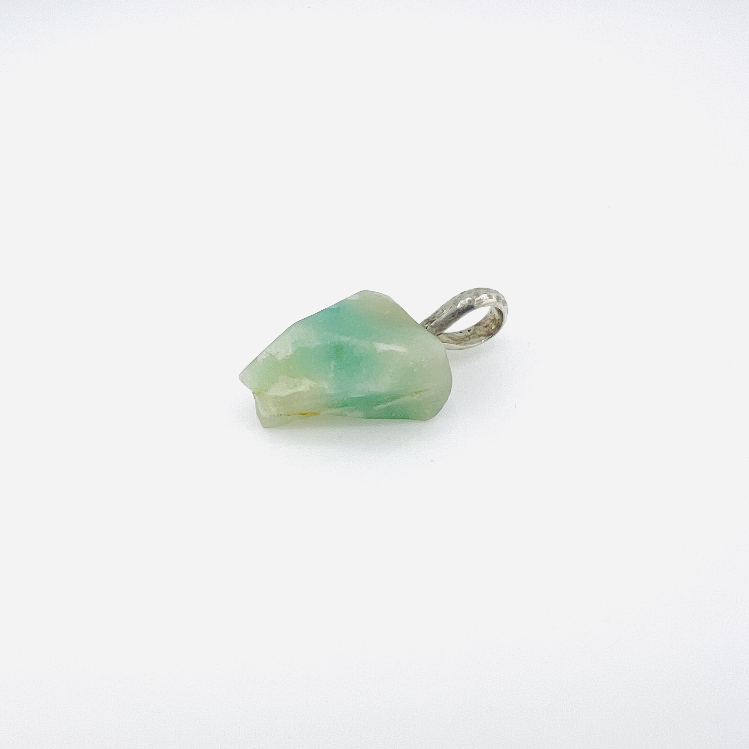 Emerald wolf head pendant with heavy sterling silver bail