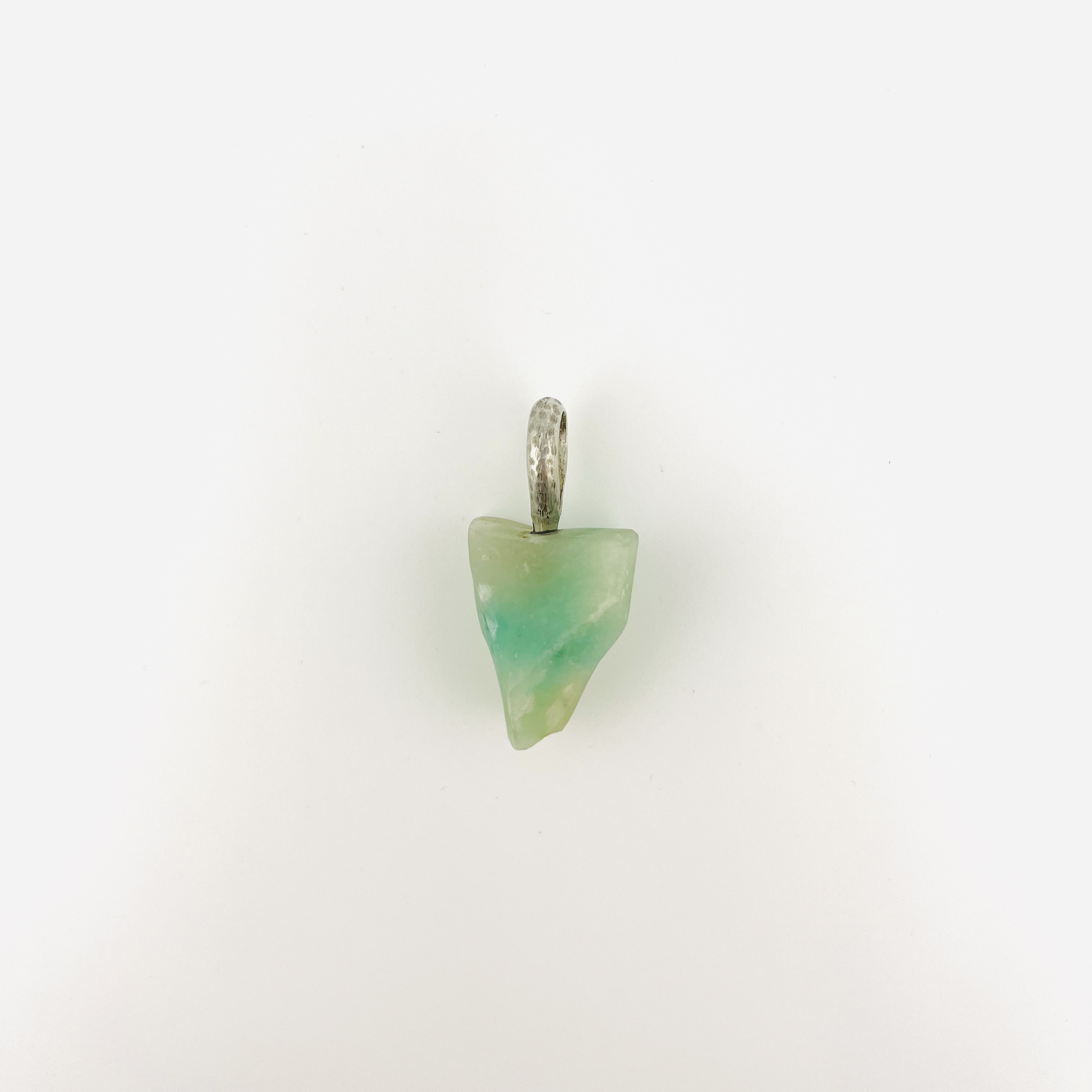 Emerald wolf head pendant with heavy sterling silver bail