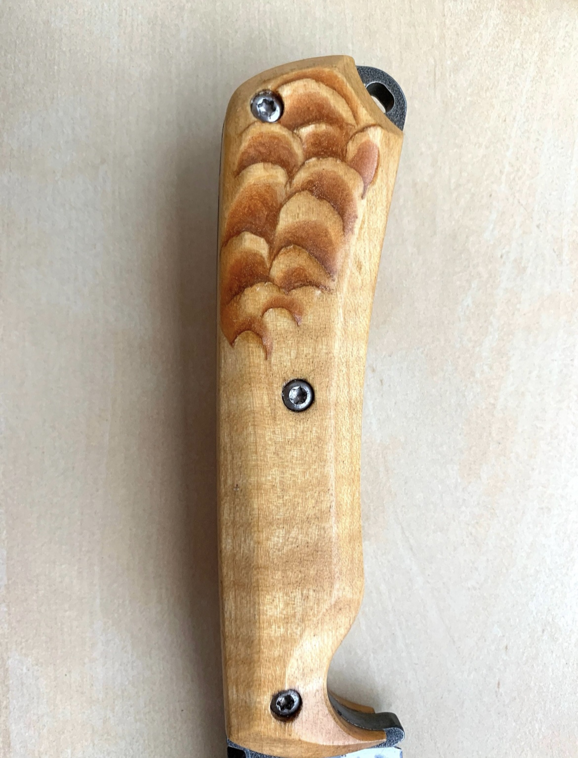 Fierce dragon etched fighter knife