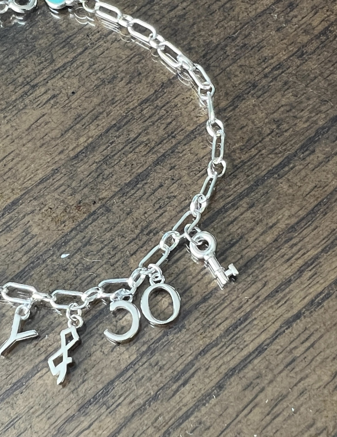 Tiffany & Co. sterling silver Lock and blue heart bracelet, size M