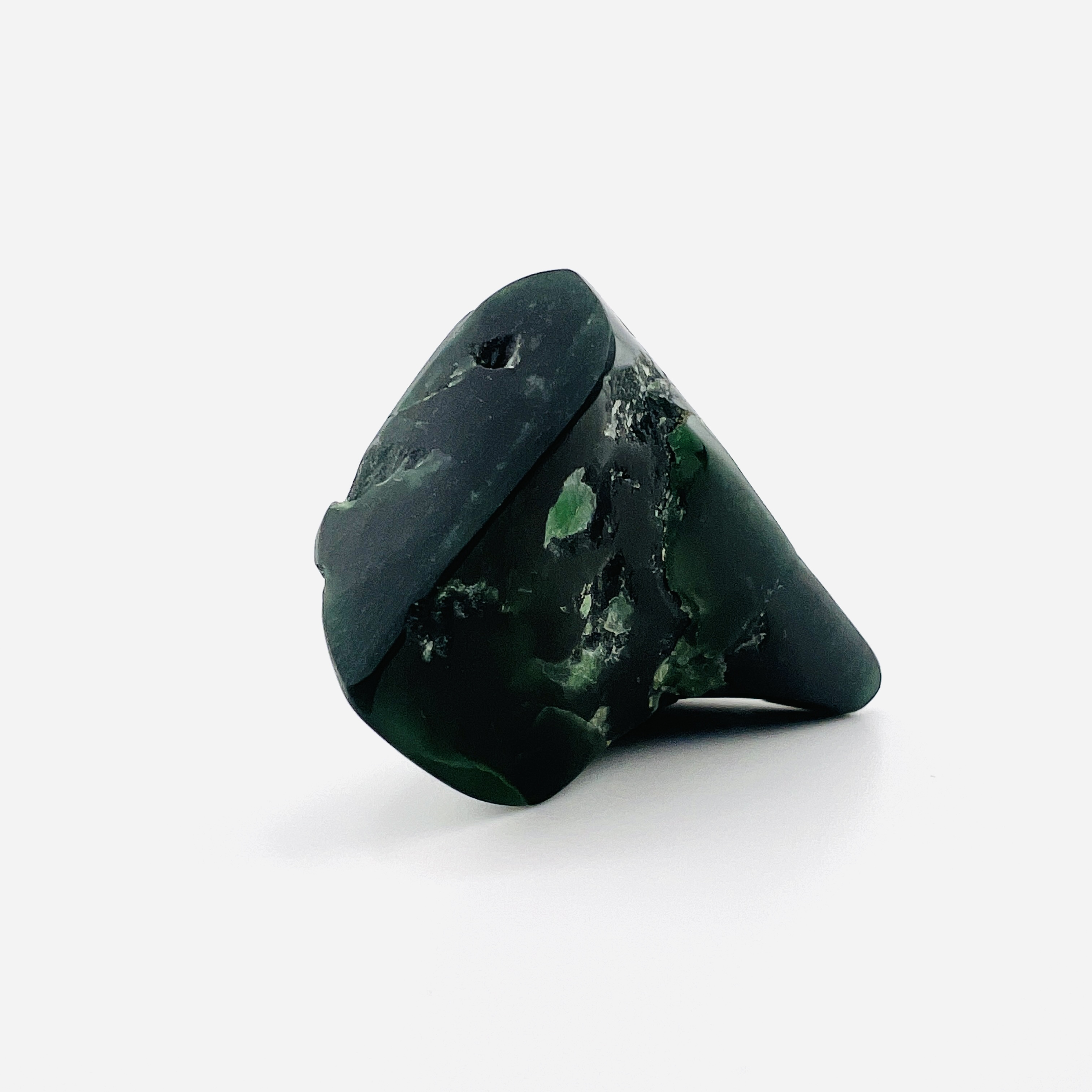 Green summit Burmese jadeite wish stone/seal