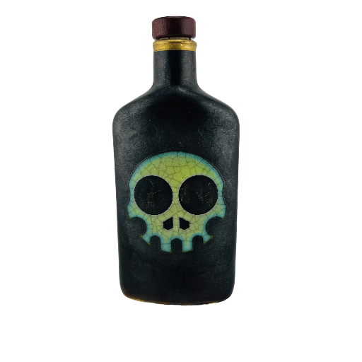 Ceramic skul flask with unique skull design