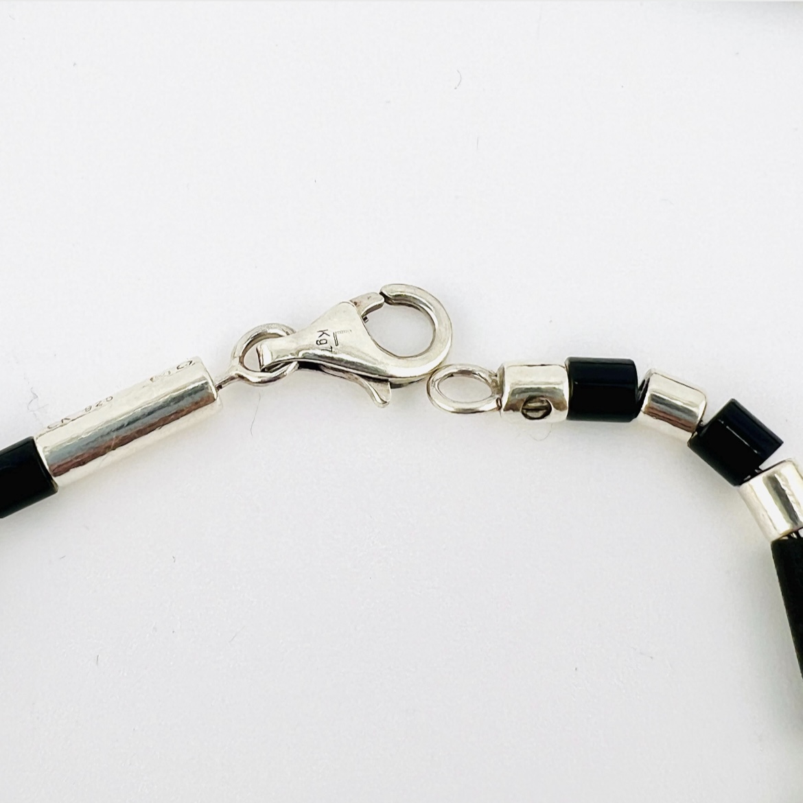 Black and Silver Beaded Jewelry Set