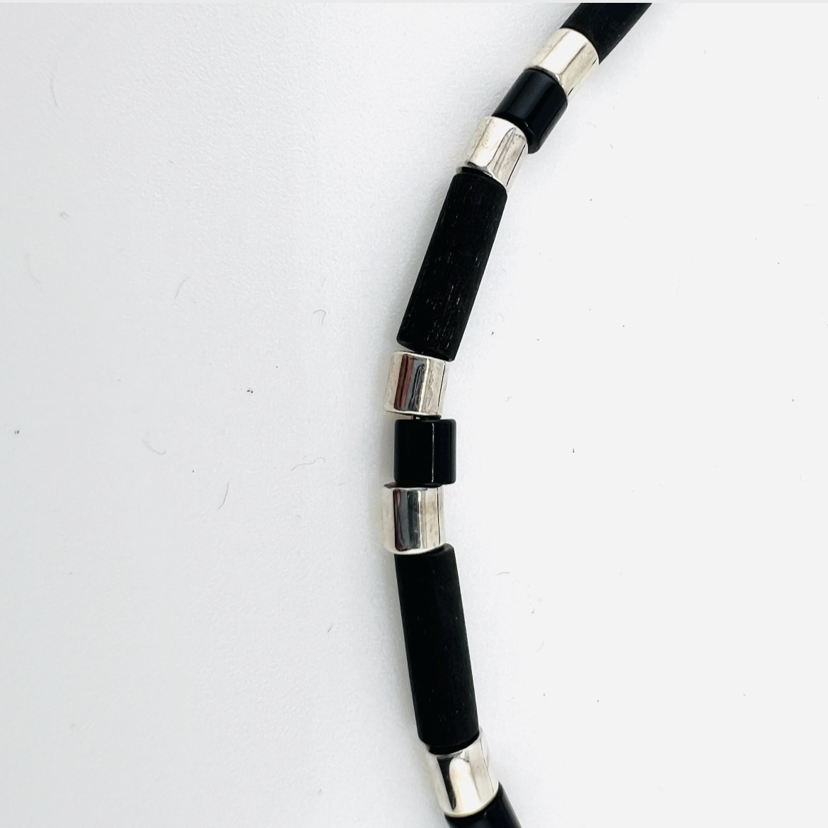 Black and Silver Beaded Jewelry Set