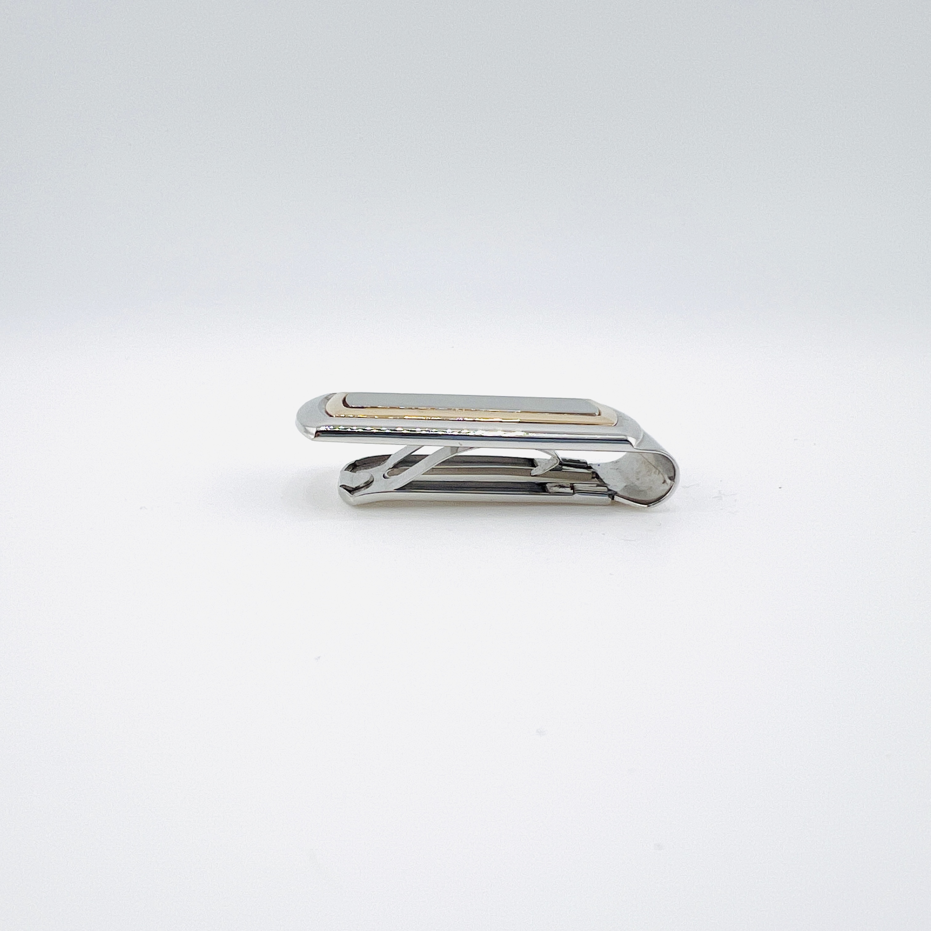 Money clip in sterling silver and 14K gold