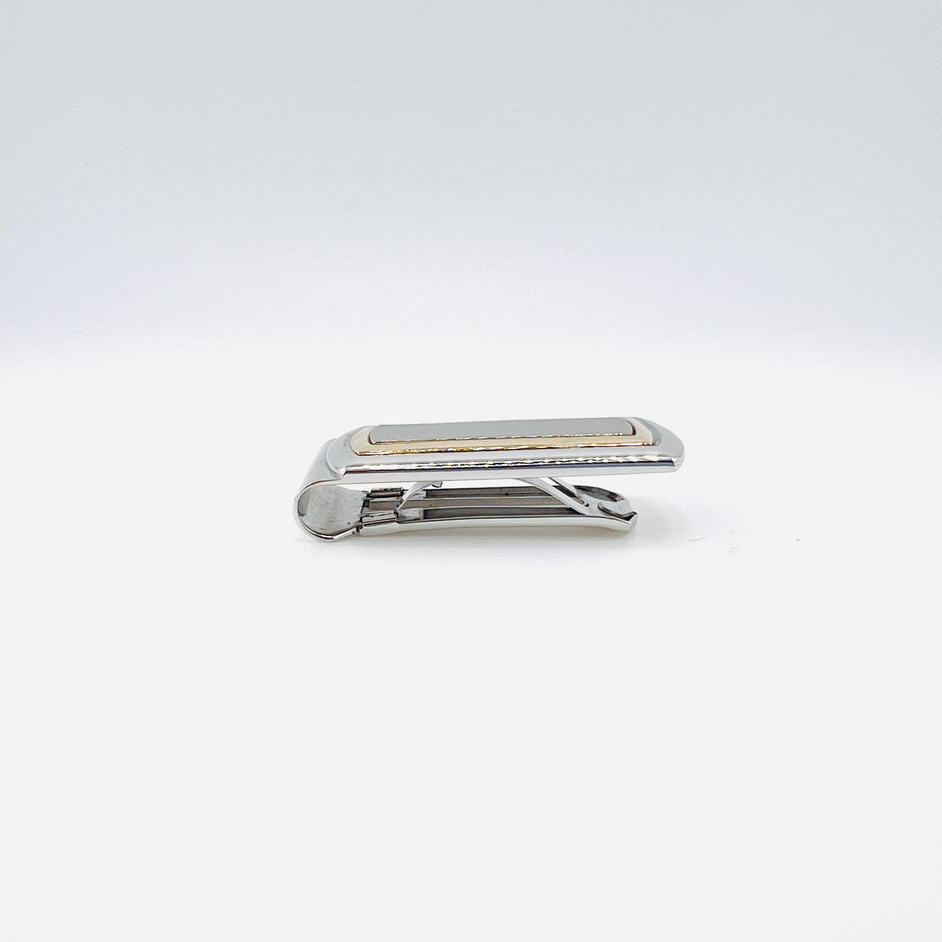 Money clip in sterling silver and 14K gold